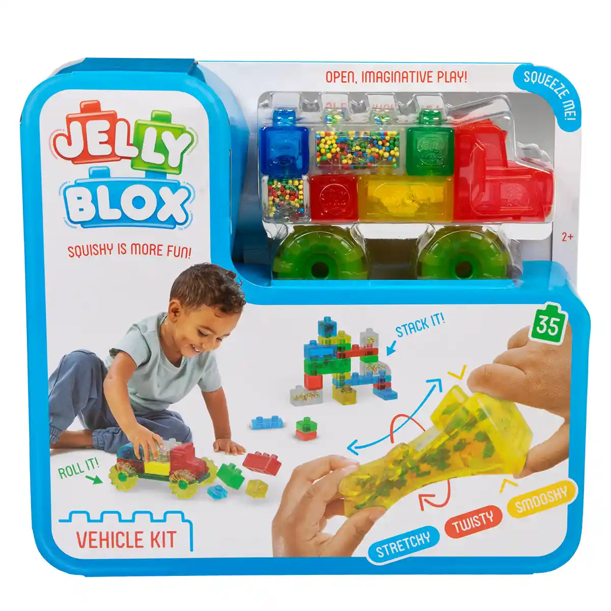 مجموعة شاحنة جيلي بلوكس فرووم! - مجموعات بناء، مجموعة بناء، مكعبات بناء إبداعية في العلوم والتكنولوجيا والهندسة والرياضيات للأطفال، من عمر ٢٤ شهرًا فما فوق