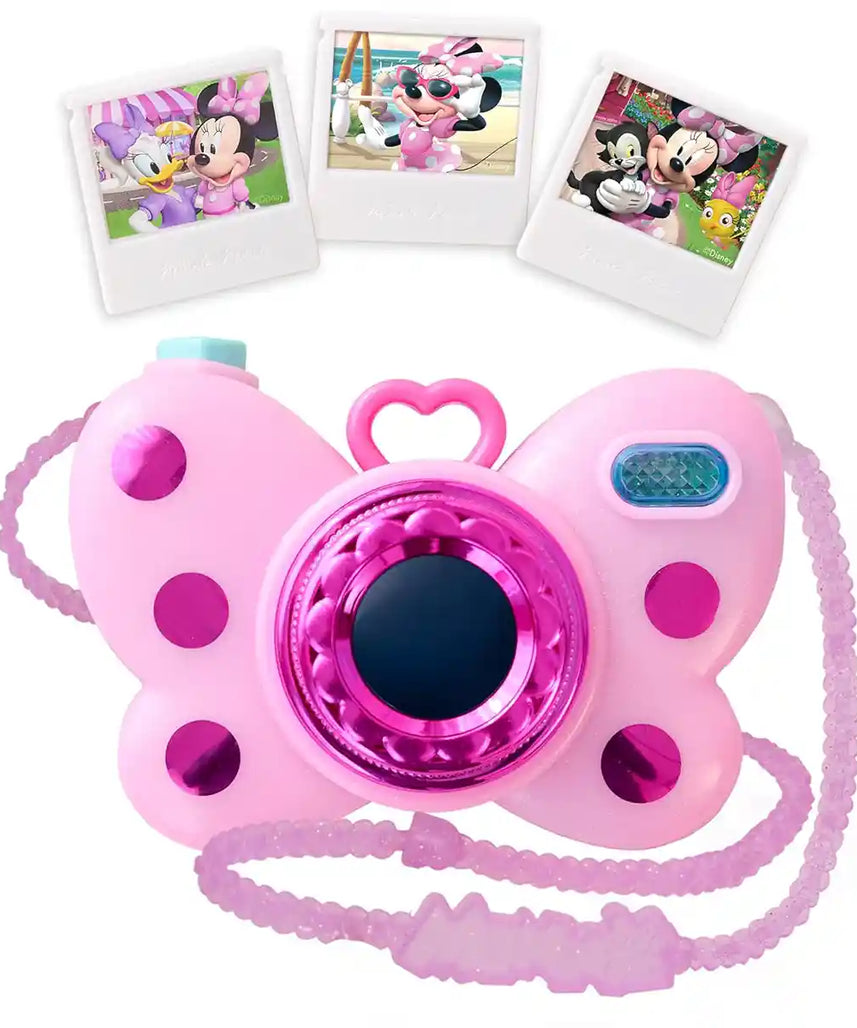 كاميرا ديزني جونيور ميني ماوس المثالية مع أضواء وأصوات واقعية وميزة إخراج الصور وحزام كتف للأطفال من سن 3 سنوات فما فوق