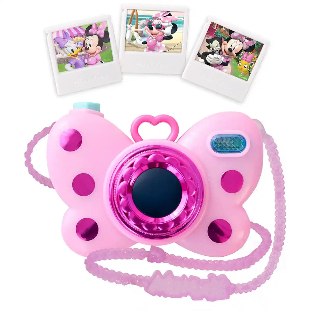 كاميرا ديزني جونيور ميني ماوس المثالية مع أضواء وأصوات واقعية وميزة إخراج الصور وحزام كتف للأطفال من سن 3 سنوات فما فوق