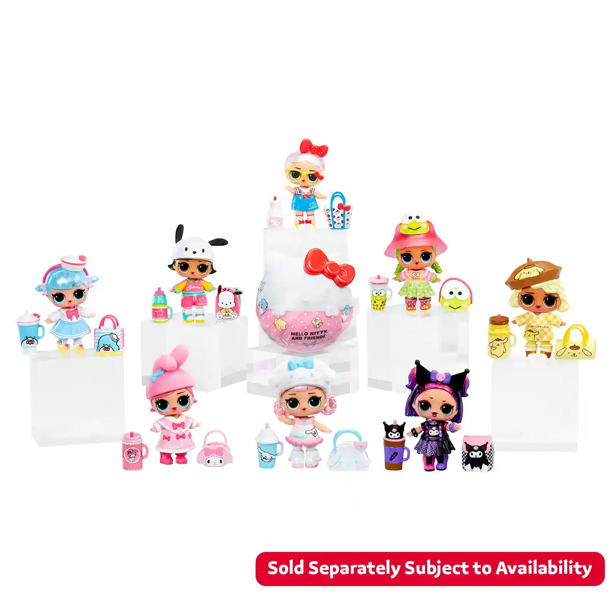 LOL Surprise Hello Kitty and Friends Tots Collectible Doll with 7 Surprises, Cute Unboxing Toy for Girls Ages 3 and Up