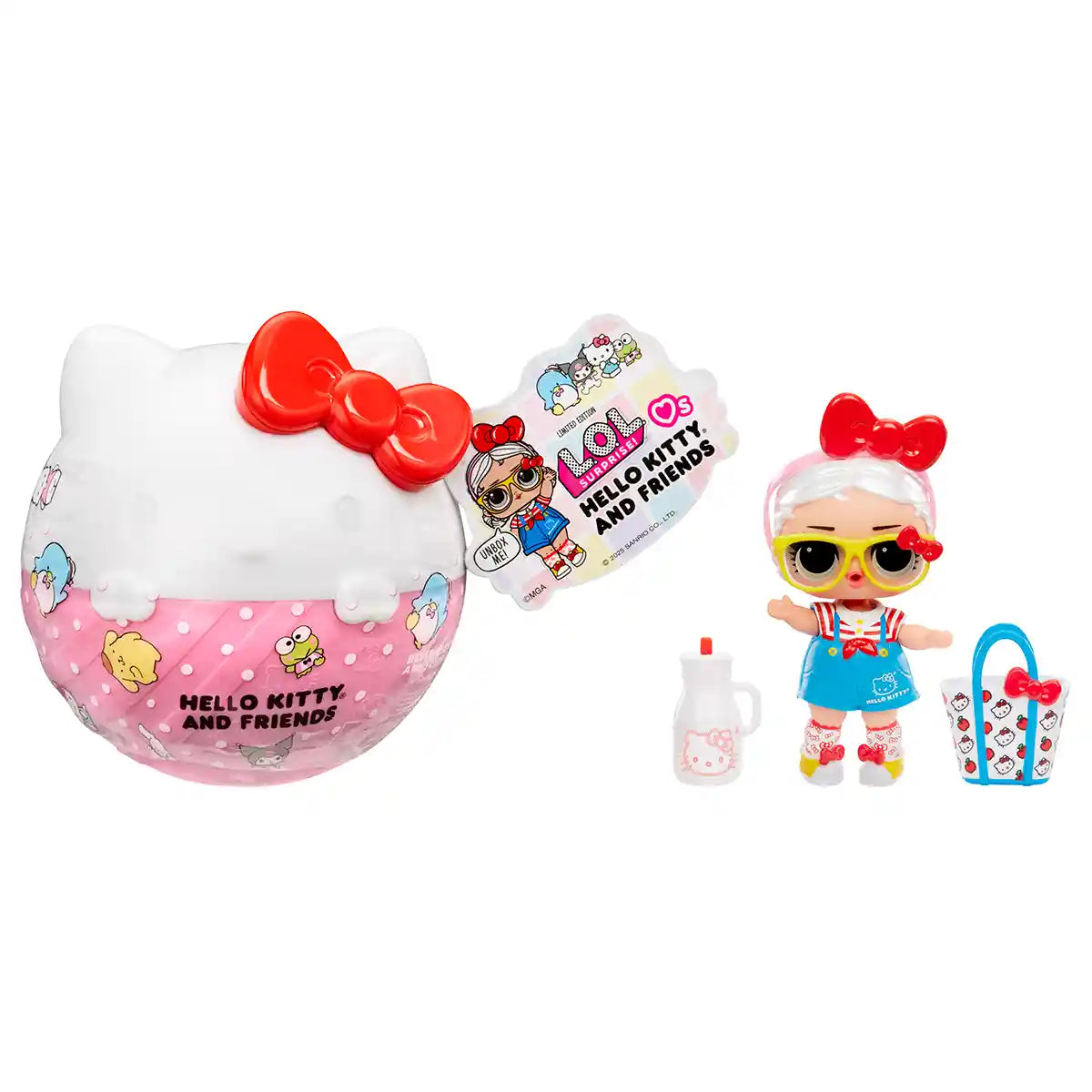 LOL Surprise Hello Kitty and Friends Tots Collectible Doll with 7 Surprises, Cute Unboxing Toy for Girls Ages 3 and Up