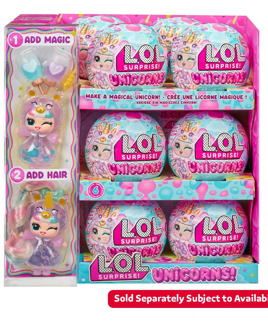 L.O.L. Surprise! Unicorn Tots, Magical Collectible Doll with 7 Surprises, Mix-and-Match Hair, Horns and Accessories, Creative Play for Kids Ages 4+