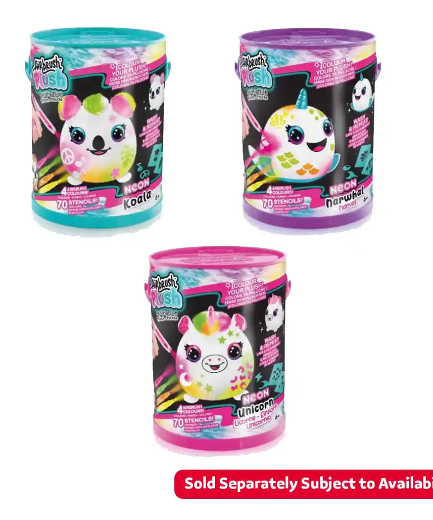 علبة طلاء سكويش بالز نيون من القطيفة الهوائية مع استنسل وأقلام تحديد ورذاذ هواء، لعبة تفاعلية على شكل وحيد القرن قابلة للتخصيص للأطفال من سن 6 سنوات فما فوق