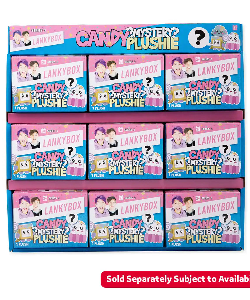 مجموعة LankyBox Mini Mystery Plush Series 2 - 9 قطع من ألعاب صندوق Blind Box المحشوة القابلة للتجميع، مرخصة رسميًا من LankyBox