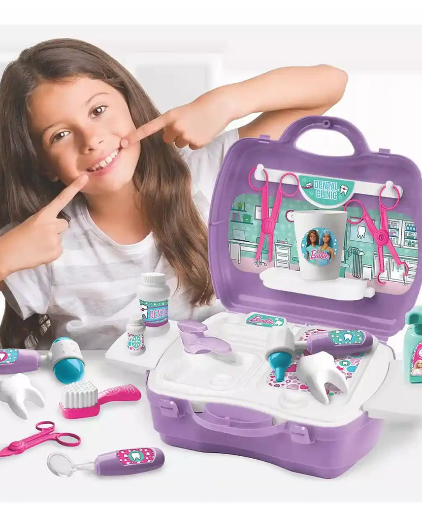 Barbie Dentist Playset, Travel Carry Case with Over 20 Accessories, Pretend Dentist Role Play Set for Kids Aged 3 and Up