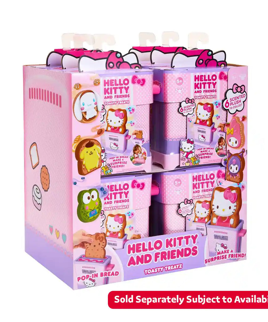 لعبة كوكيز ماكري القطيفة المحشوة برائحة مفاجأة توستي تريتز من هيلو كيتي وأصدقائها، قد يختلف الطراز، للأطفال من سن 5 سنوات فما فوق، شخصيات ألعاب تفاعلية من القطيفة