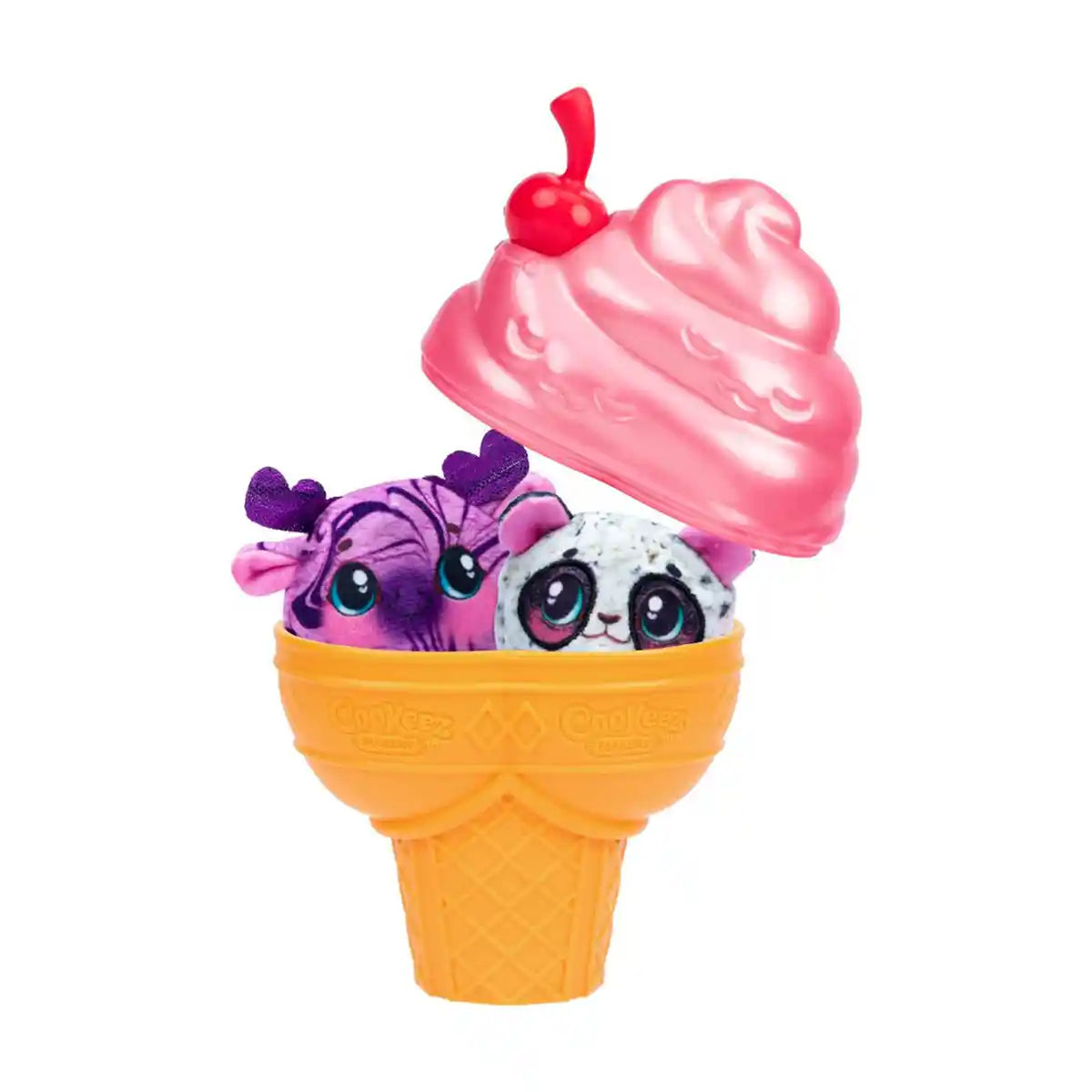 مجموعة كوكيز ماكري يام يمز المزدوجة من ألعاب القطيفة المعطرة المفاجئة، حيوانات أليفة تفاعلية على شكل مخروط آيس كريم، قد تختلف التصاميم، للأطفال من سن 5 سنوات فما فوق، شخصيات ألعاب تفاعلية من القطيفة