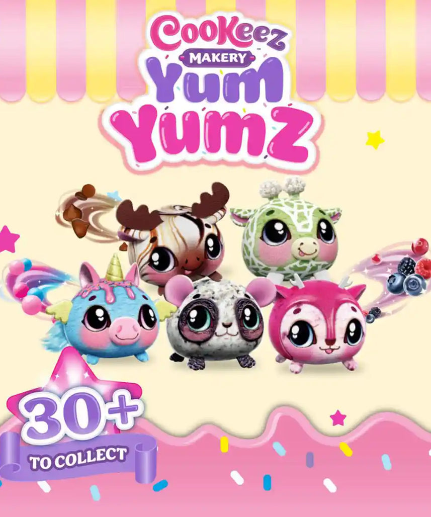 مجموعة كوكيز ماكري يام يمز المزدوجة من ألعاب القطيفة المعطرة المفاجئة، حيوانات أليفة تفاعلية على شكل مخروط آيس كريم، قد تختلف التصاميم، للأطفال من سن 5 سنوات فما فوق، شخصيات ألعاب تفاعلية من القطيفة