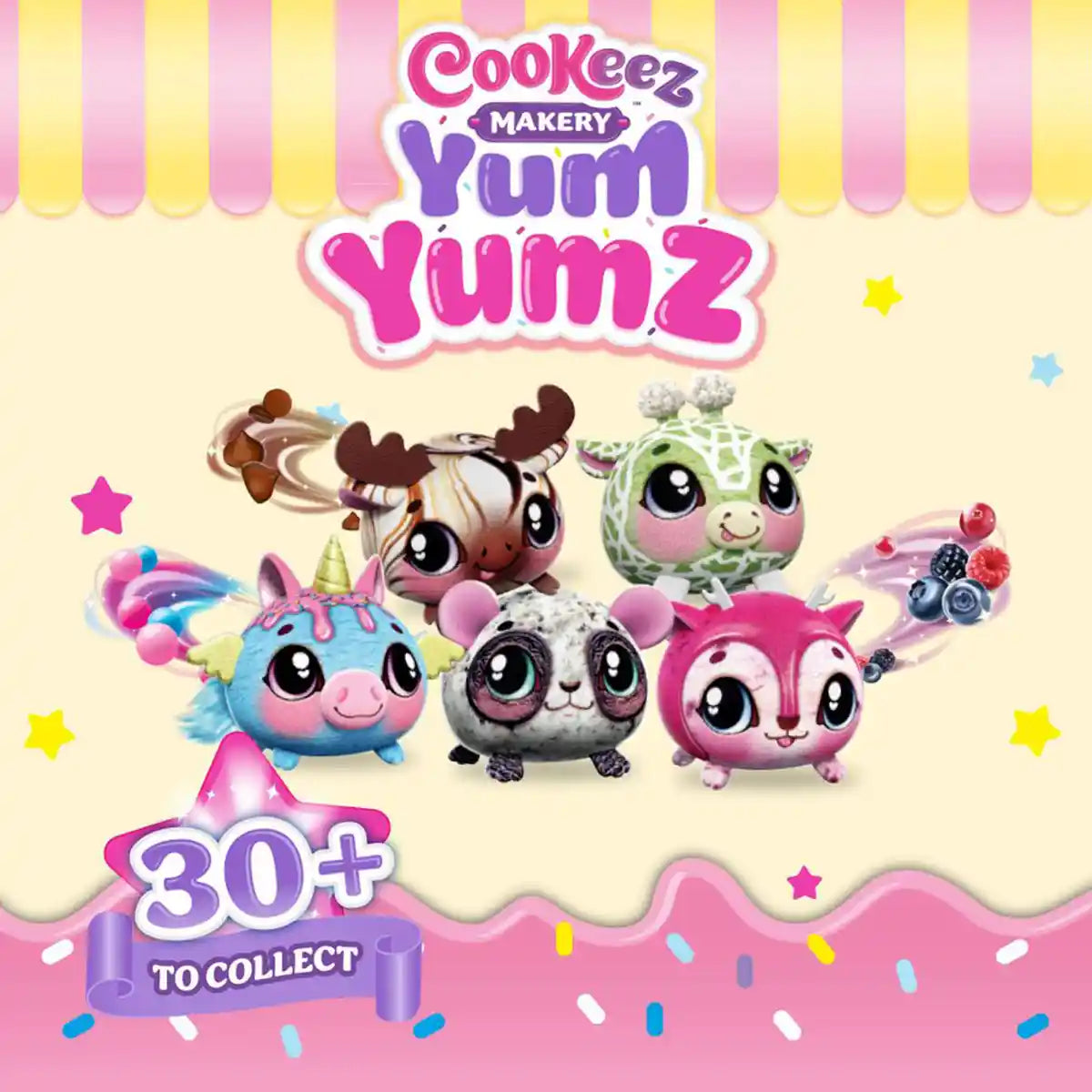 مجموعة كوكيز ماكري يام يمز المزدوجة من ألعاب القطيفة المعطرة المفاجئة، حيوانات أليفة تفاعلية على شكل مخروط آيس كريم، قد تختلف التصاميم، للأطفال من سن 5 سنوات فما فوق، شخصيات ألعاب تفاعلية من القطيفة