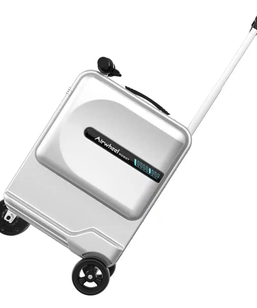 حقيبة سكوتر كهربائية Airwheel SE3MiniT، فضية اللون، خفيفة الوزن وذكية، سعة 26 لترًا، مع بطارية قابلة للإزالة معتمدة من شركة الطيران، وبنك طاقة، وسرعة 8 كم/ساعة
