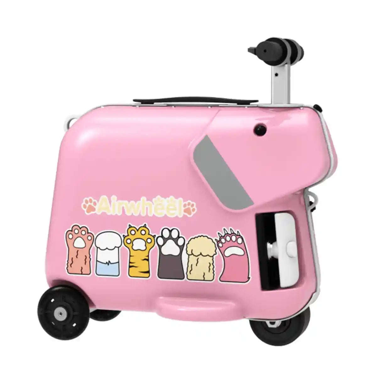 سكوتر كهربائي للأطفال من Airwheel SQ3S مع حقيبة سفر صغيرة الحجم قابلة للحمل بسعة 20 لترًا وبطارية قابلة للإزالة، مناسب للأعمار من 3 إلى 8 سنوات، لون وردي