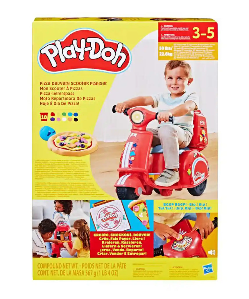 مجموعة لعب سكوتر توصيل البيتزا من بلاي دوه - فنون العجين والرمل، لعبة أطفال عالية الجودة، متينة وتعليمية، مناسبة للأطفال من عمر 10 أشهر فما فوق
