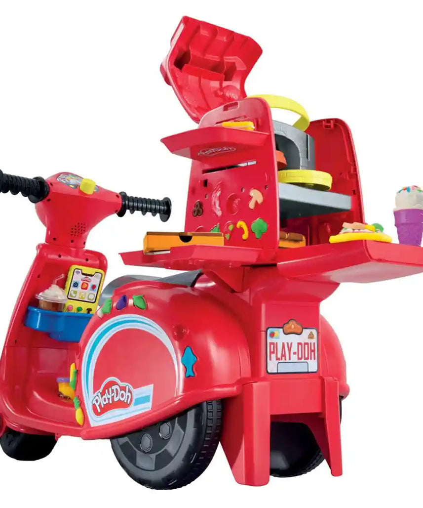 مجموعة لعب سكوتر توصيل البيتزا من بلاي دوه - فنون العجين والرمل، لعبة أطفال عالية الجودة، متينة وتعليمية، مناسبة للأطفال من عمر 10 أشهر فما فوق