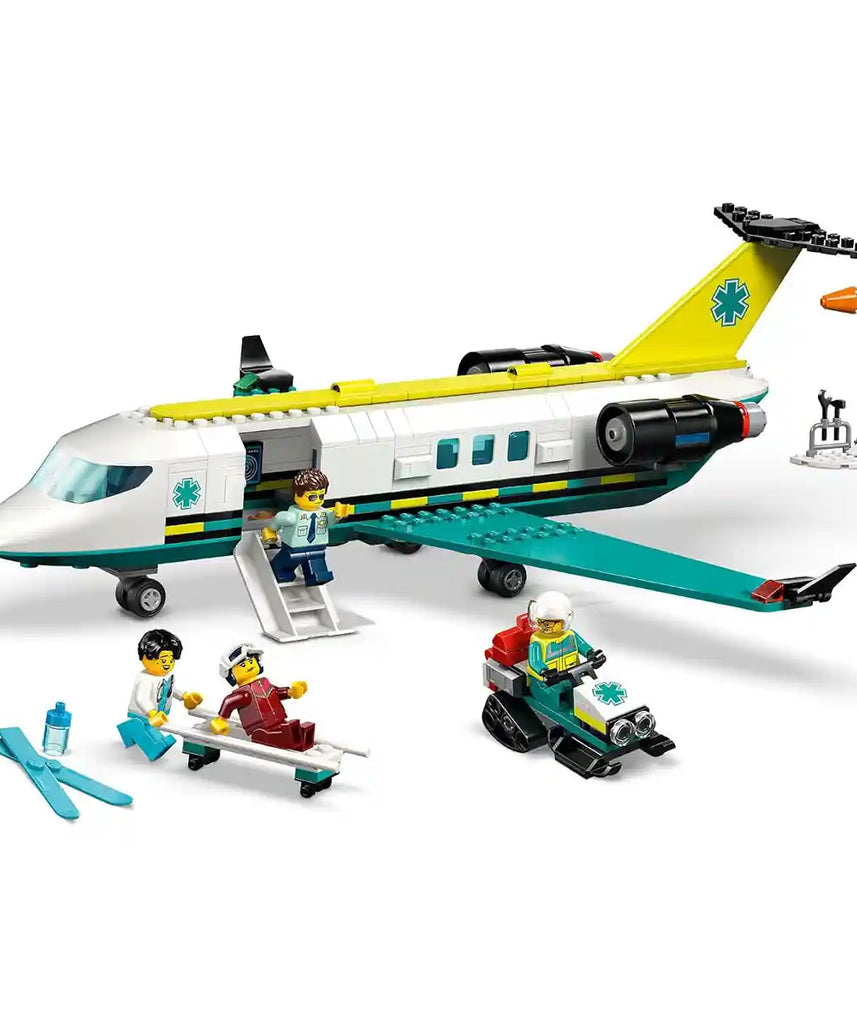 ليجو سيتي 60465 طائرة إسعاف جوية للطوارئ V29 - ليجو، مجموعة بناء متوافقة مع ليجو، بناء إبداعي ولعب أدوار، 3 سنوات فأكثر