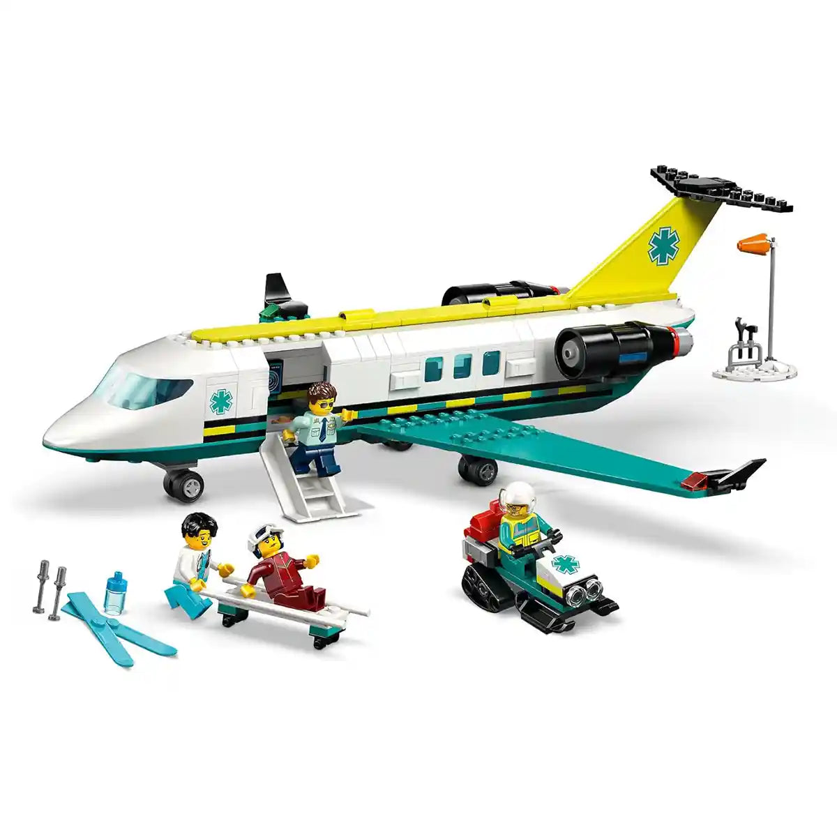 ليجو سيتي 60465 طائرة إسعاف جوية للطوارئ V29 - ليجو، مجموعة بناء متوافقة مع ليجو، بناء إبداعي ولعب أدوار، 3 سنوات فأكثر