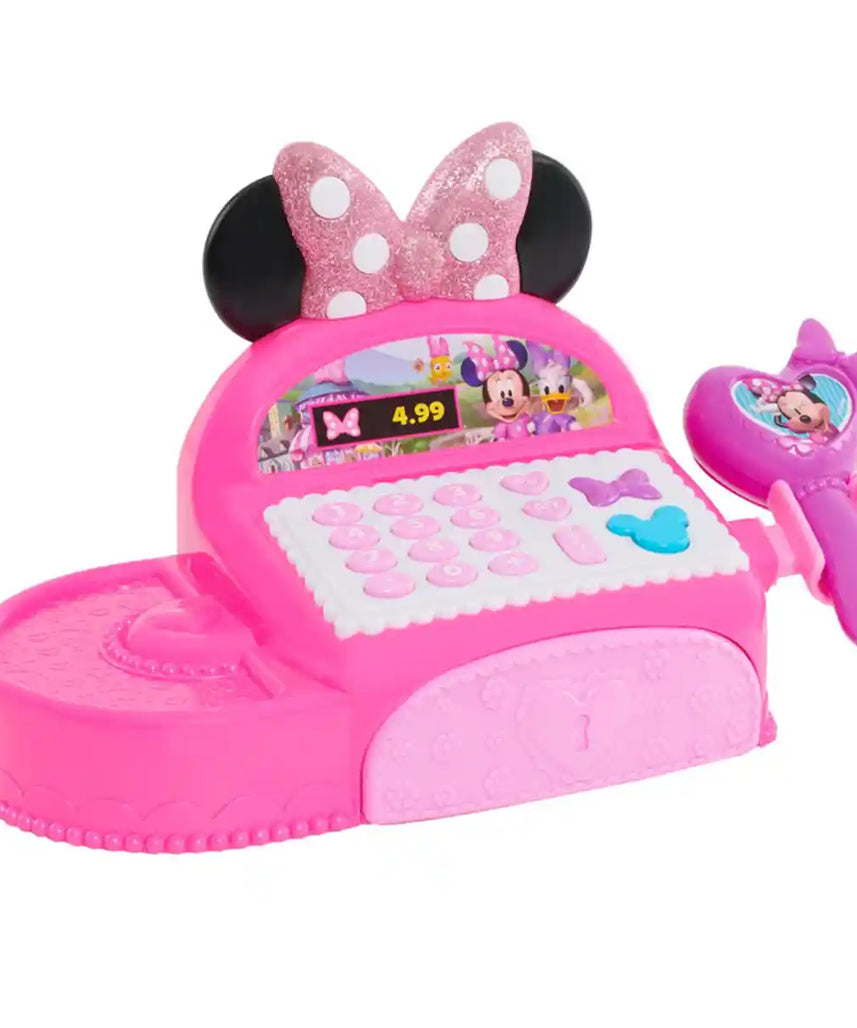 لعبة تسجيل نقدي ميني ماوس من ديزني جونيور مع أصوات، نقود وهمية، ماسح ضوئي للعب، ملحقات للأطفال من سن 3 سنوات فما فوق