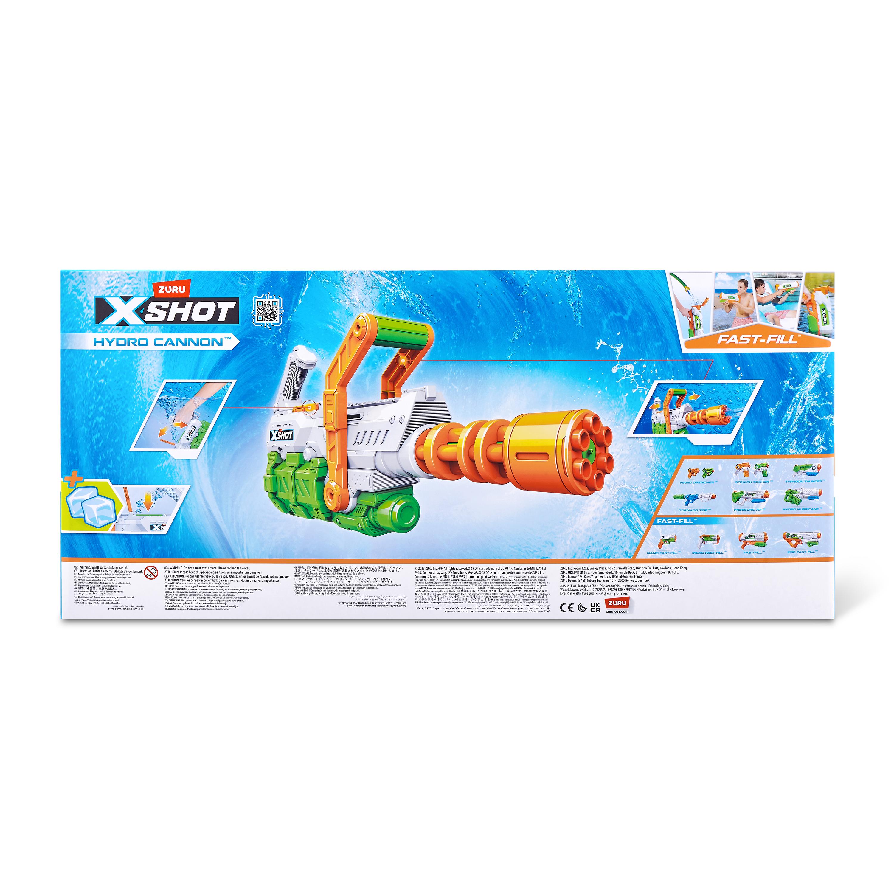 XSHOT Water Hydro Cannon, Fast-Fill Water Blaster with 1600ml Tank & Shoulder Strap, Shoots Up to 10m, Outdoor Water Gun for Kids Teens Adults, Ages 5+