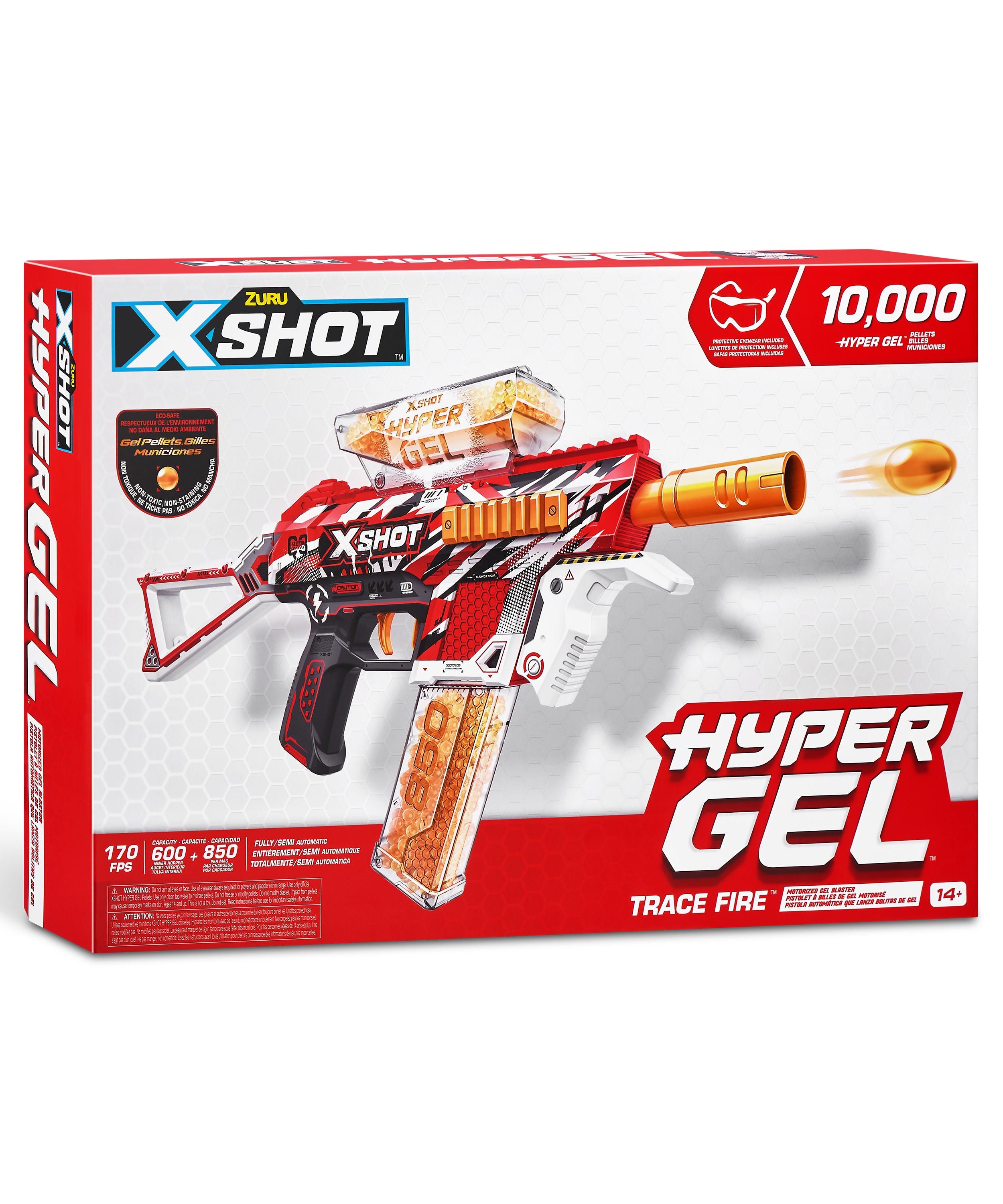 X Shot Hyper Gel Medium Blaster with 10000 Gellets, Shooting Toy for Boys, Age 14+