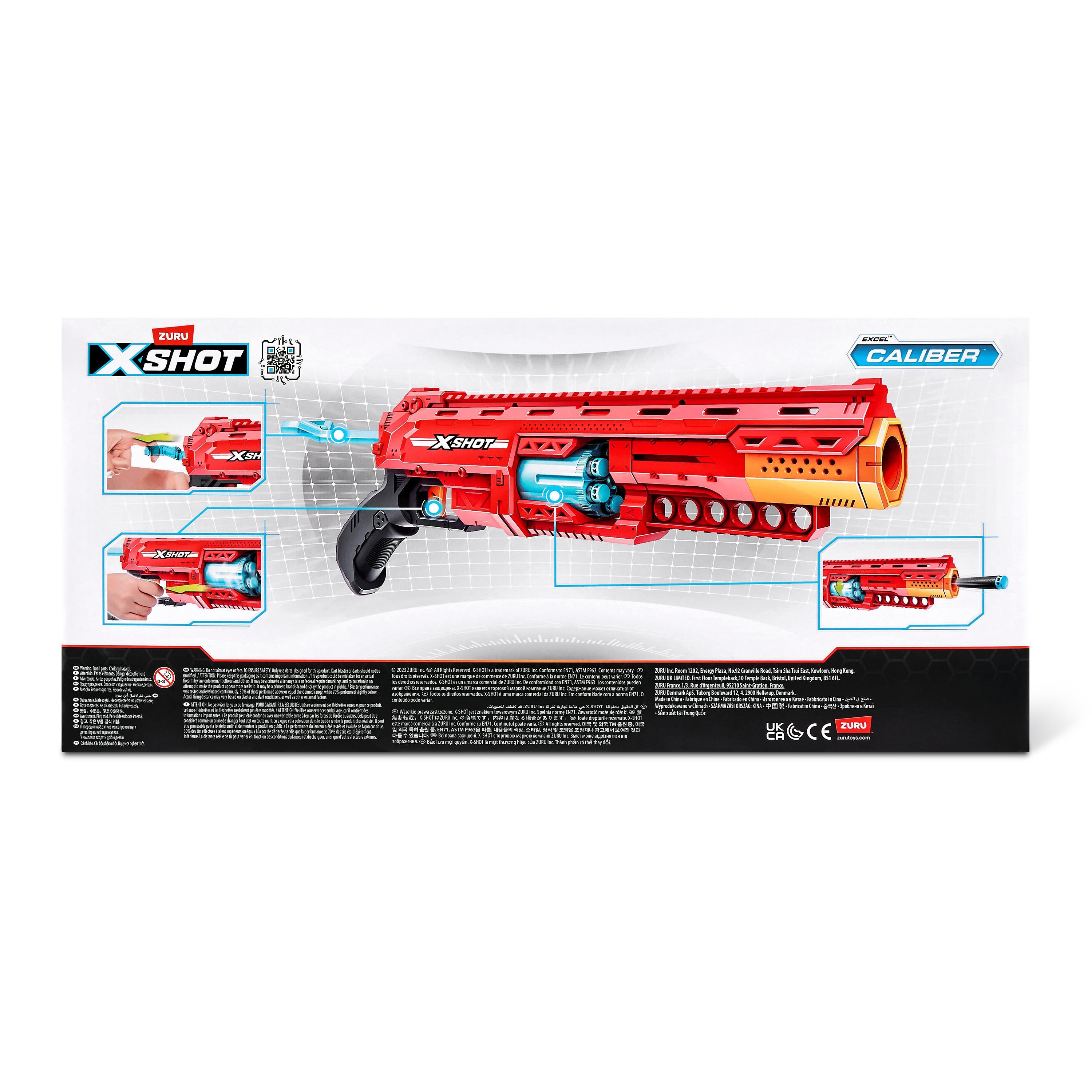 X-Shot Excel Caliber S1 Blaster, High Performance Foam Dart Gun Toy for Boys & Girls, Age 8+