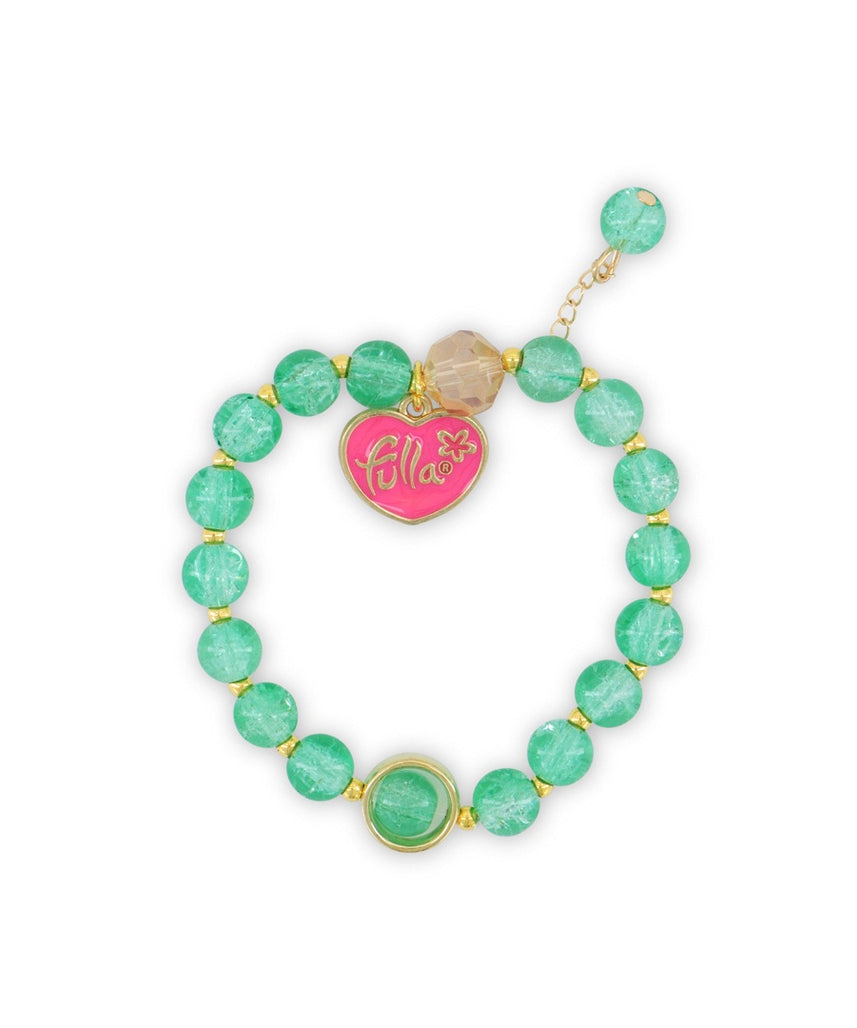 Fulla Little Charmers Bracelet Set for Girls Ages 3+, 4 Stylish Beaded Designs with Metal Heart Charm in Cute Case, Colorful Fashion Jewelry Accessory for Creative Play