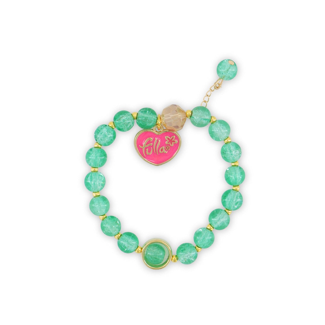 Fulla Little Charmers Bracelet Set for Girls Ages 3+, 4 Stylish Beaded Designs with Metal Heart Charm in Cute Case, Colorful Fashion Jewelry Accessory for Creative Play