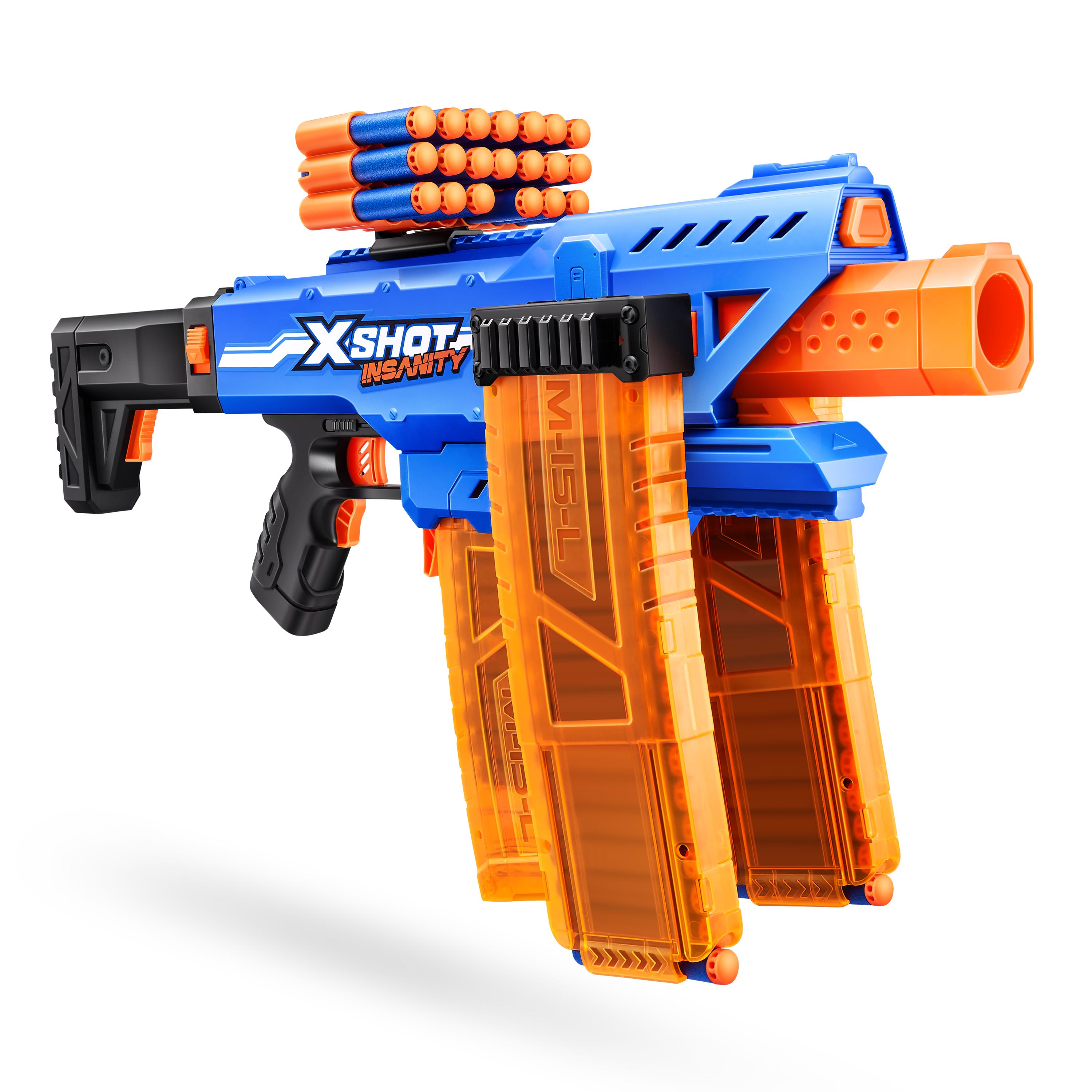 X Shot Insanity Motorised Clip Blaster, High Power Toy Gun for Boys, Age 8+