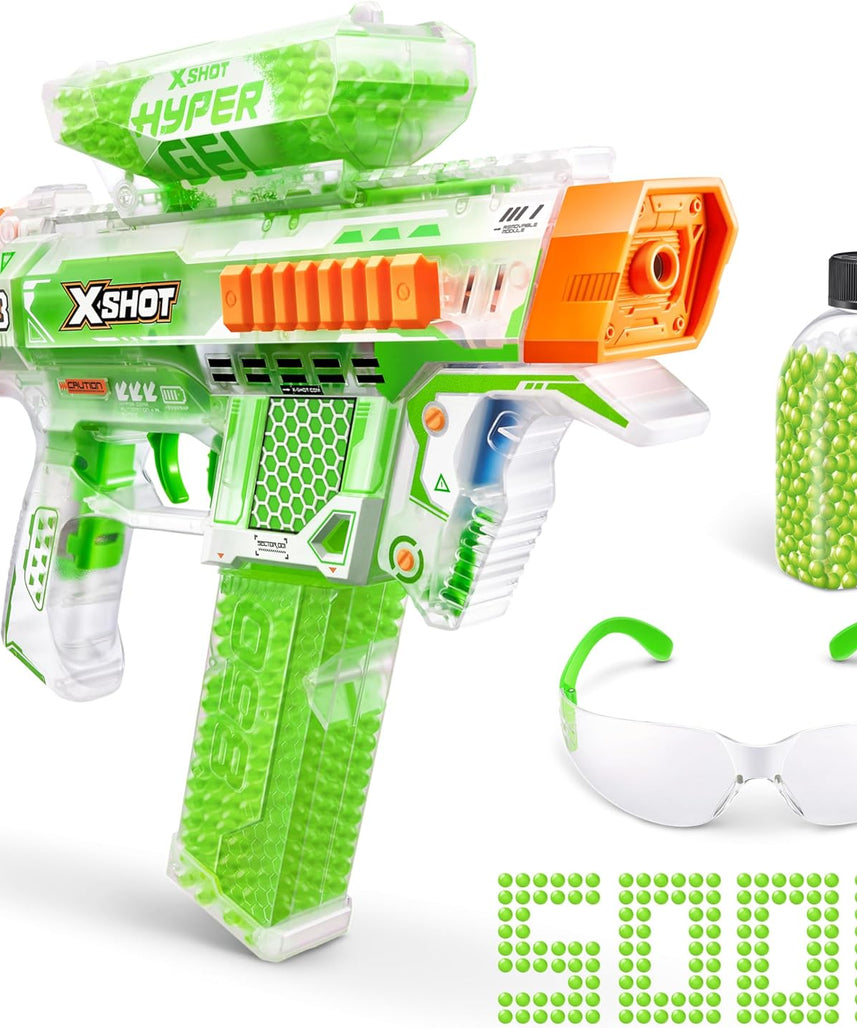 X Shot Hyper Gel Glow In The Dark Medium Blaster, Toy Gun for Boys, Age 14+