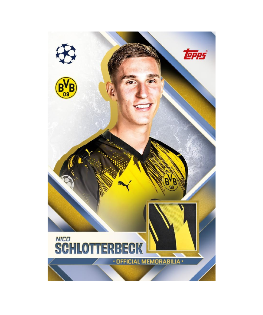 Topps Match Attax UCC 2025 2026 Mega Tin Collectible Football Trading Cards with 45 Cards and Exclusive Gladiators Limited Editions, Official UEFA Licensed, Assorted Mega Tin