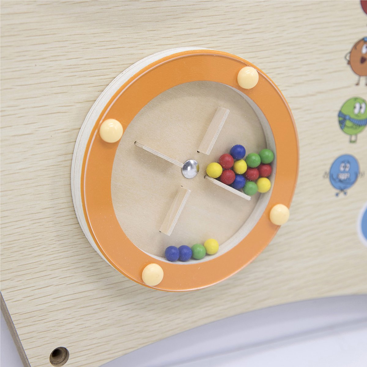 VIGA Toys Wall Activity Board Circle Arc, 162 cm Diameter, Wooden Sensory Play Panel, 18 Months+