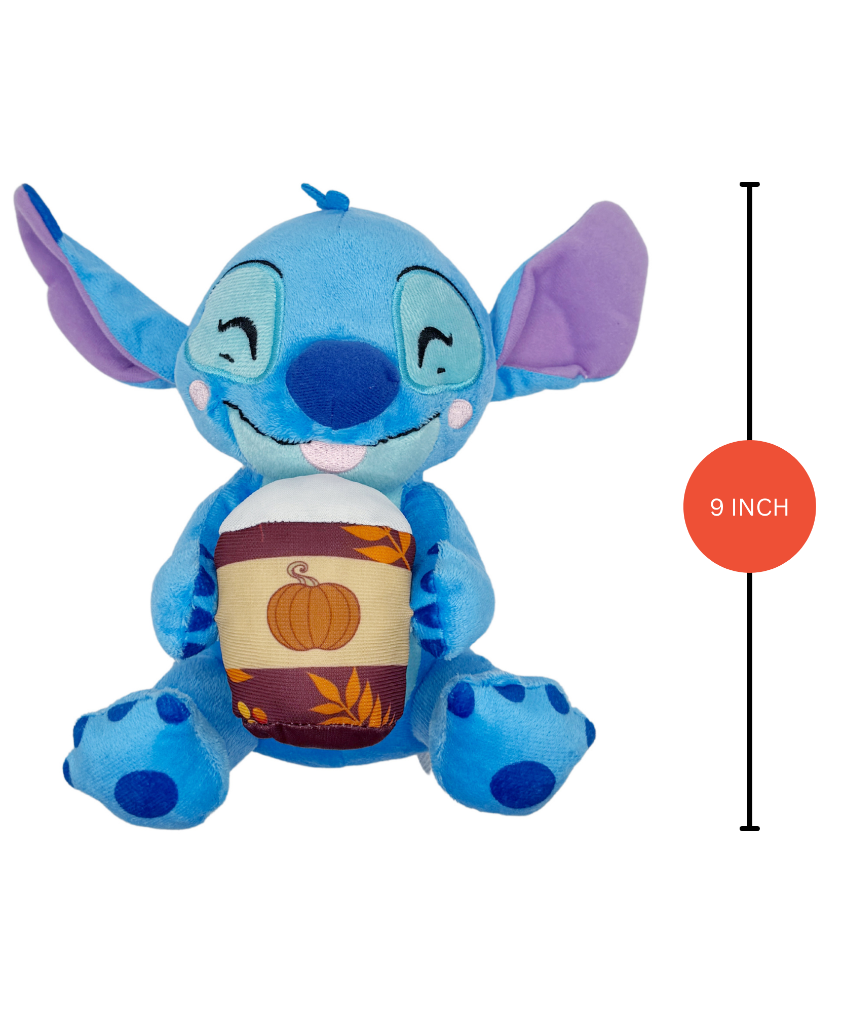 Disney Lilo & Stitch Latte 9" Inch (23 cm) Plush, Soft and Cuddly Huggable Stuffed Alien Animal Toy, Officially Licensed Kids Toys By Just Play, Suitable for Children, Boys and Girls, Aged 2 Years+