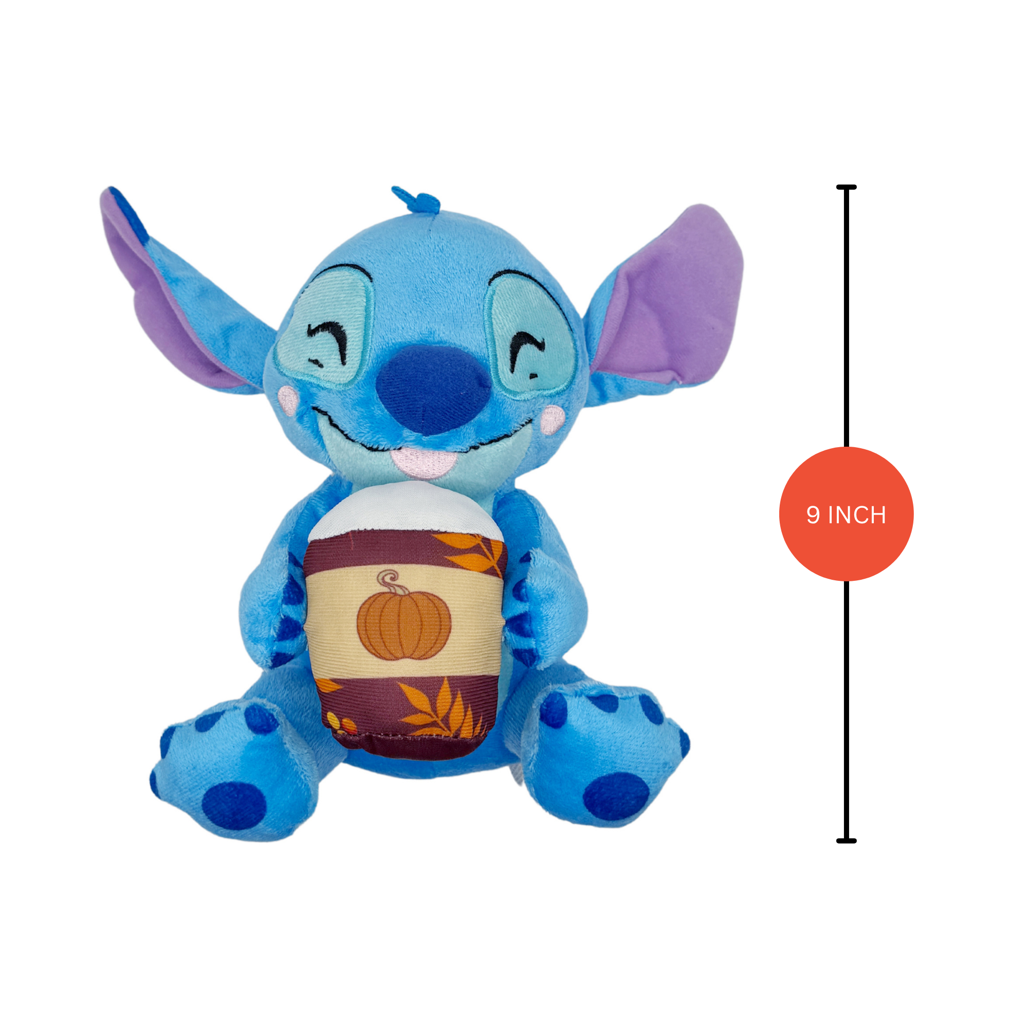 Disney Lilo & Stitch Latte 9" Inch (23 cm) Plush, Soft and Cuddly Huggable Stuffed Alien Animal Toy, Officially Licensed Kids Toys By Just Play, Suitable for Children, Boys and Girls, Aged 2 Years+