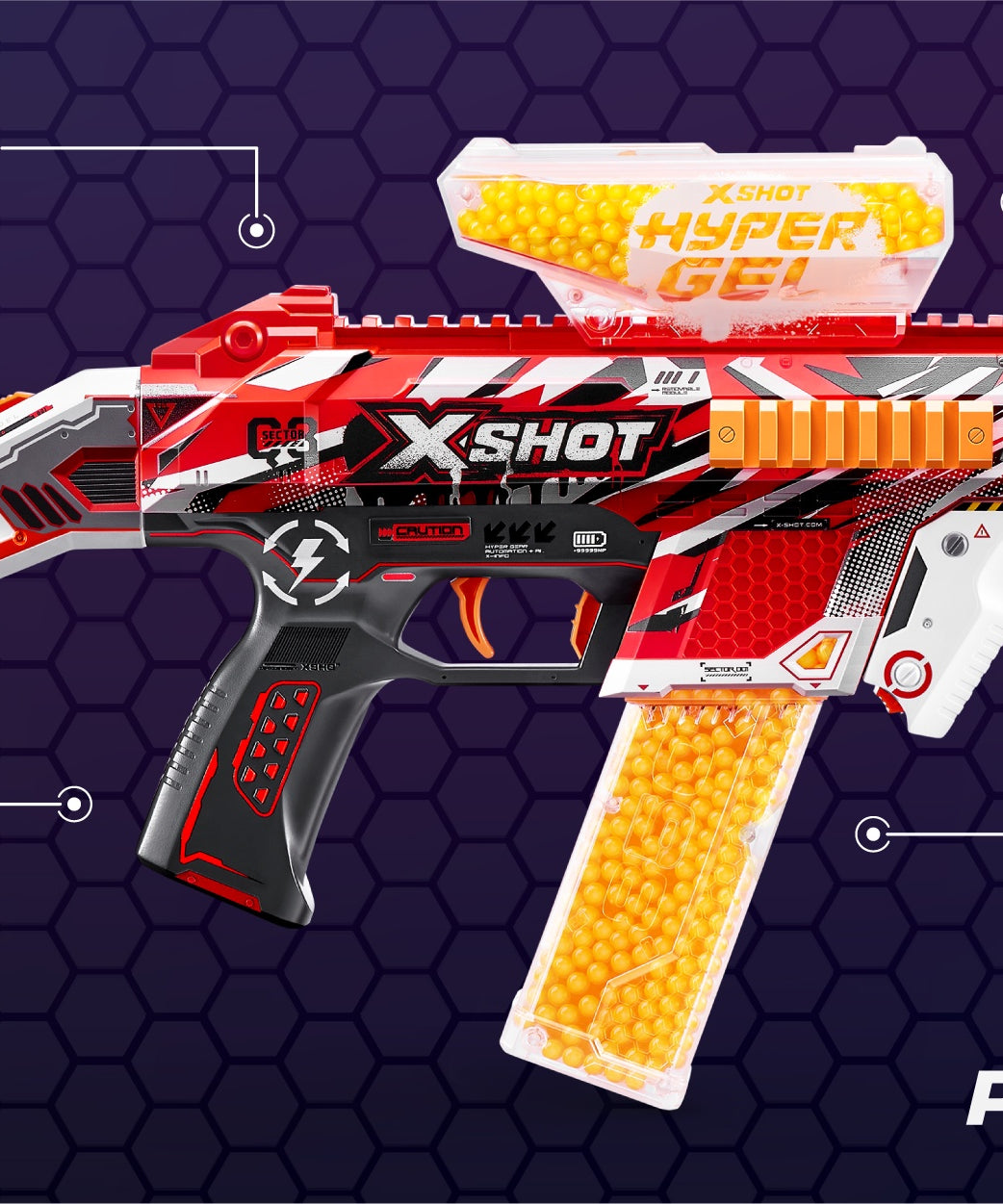 X Shot Hyper Gel Medium Blaster with 10000 Gellets, Shooting Toy for Boys, Age 14+