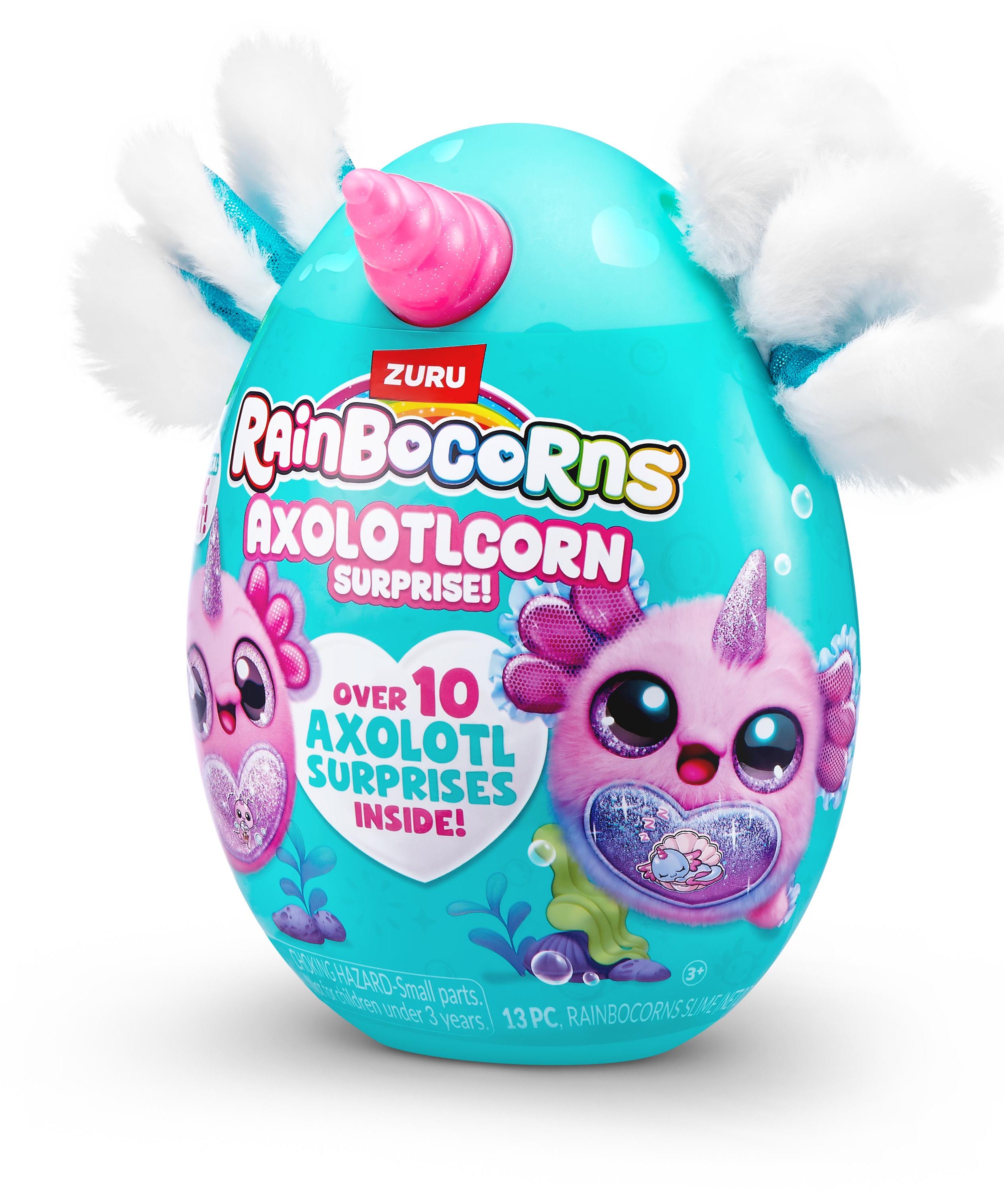 Rainbocorns Axolotlcorn Surprise Plush, Collectible Toy for Girls, Age 3+