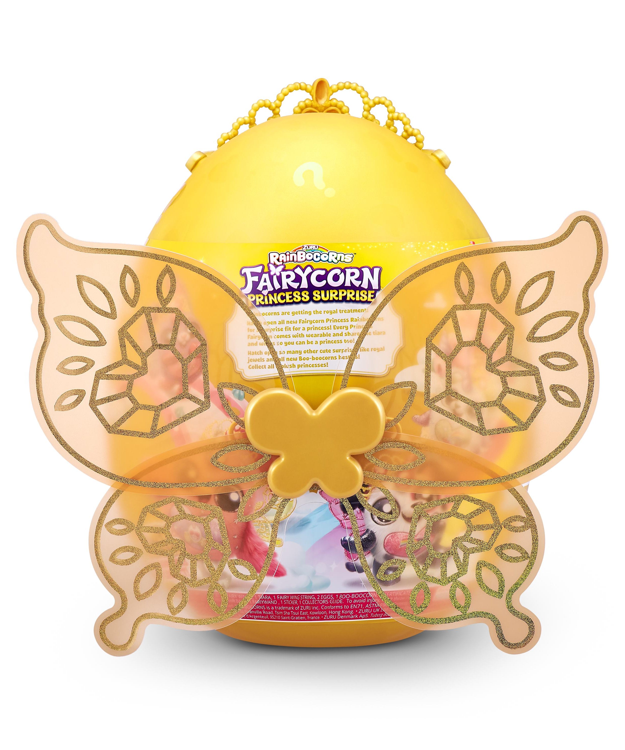 Rainbocorns Fairycorn Princess Surprise (Puppy) 11" Collectible Plush Toy with 35+ Surprises, Fairy Wings, Tiara, Wand, Boo-Boocorn, and Surprise Egg, Soft Toy for Girls Ages 3+
