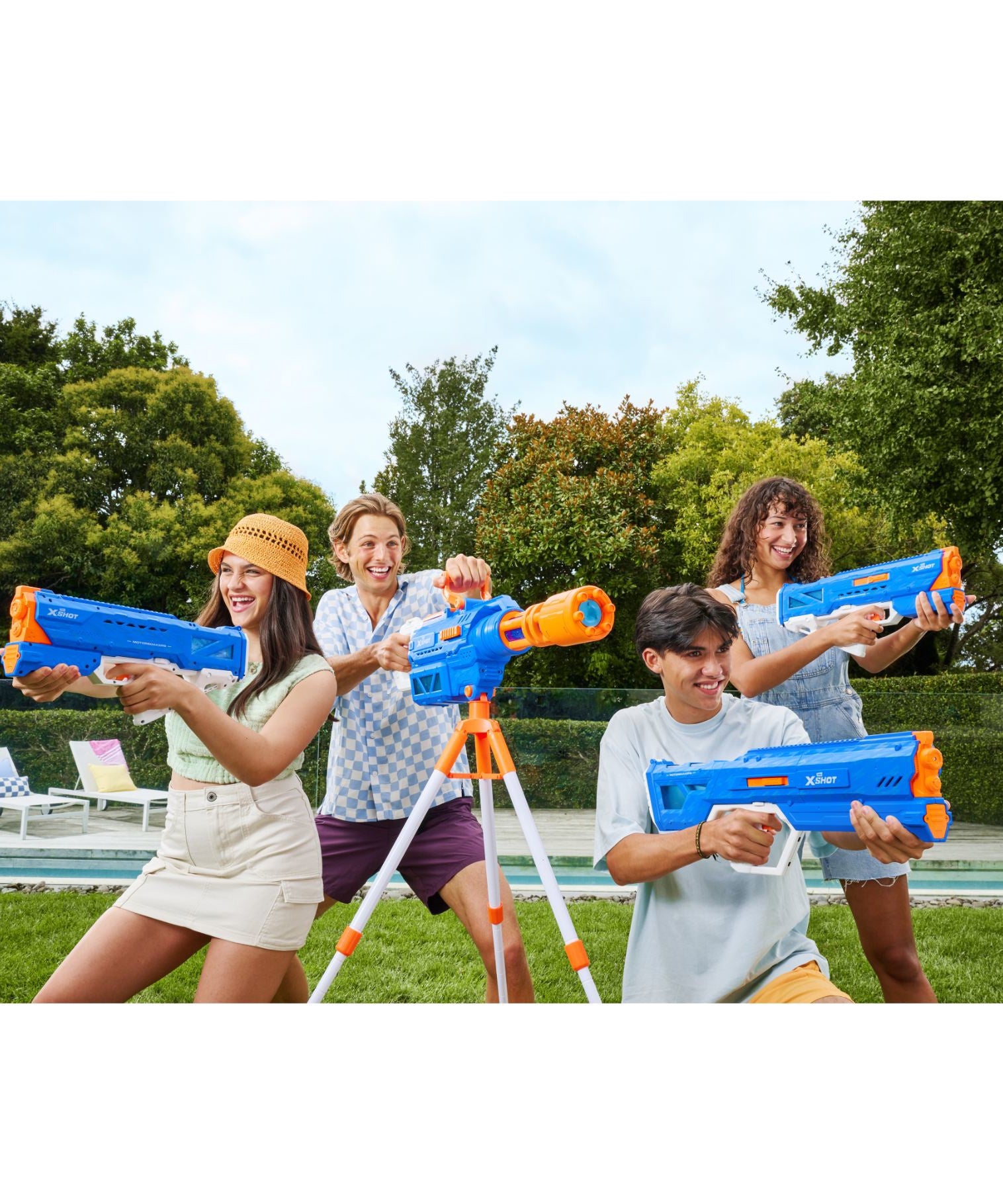 XSHOT Water Fast Fill Motor Soaker Hydra Pulse Water Toy Gun, Motorized Water Blaster with 650ml Capacity, Fast-Fill Technology, Rechargeable Battery, Blasts Up to 29 Feet, Outdoor Summer Water Toy for Boys and Girls Age 8+