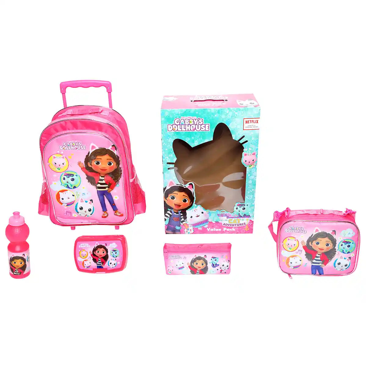 حقيبة ظهر يونيفرسال غابي دول هاوس القيمة ٥ في ١ مقاس ١٦ بوصة - حقيبة مدرسية وحقيبة سفر للأطفال