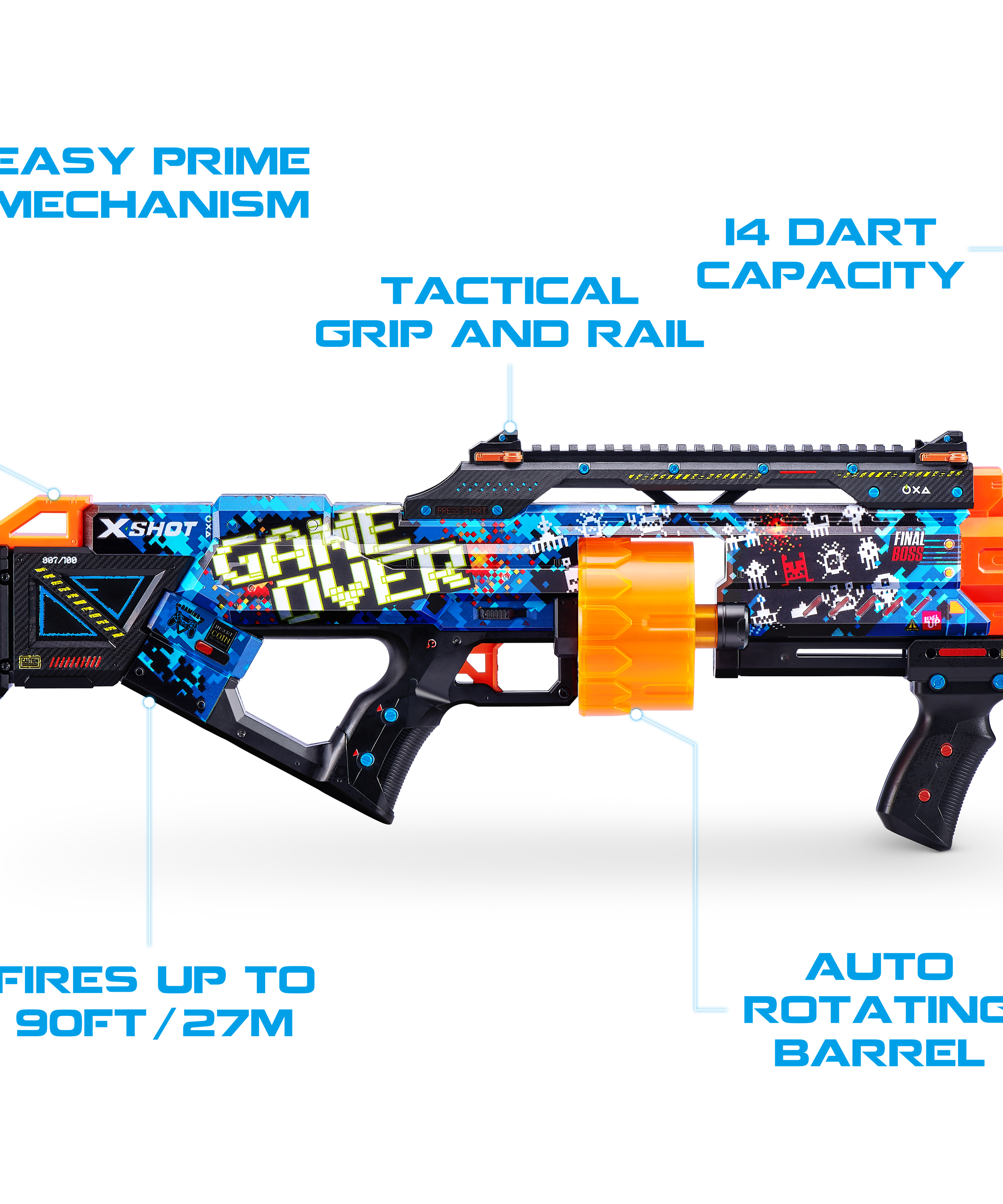 XSHOT Skins Last Stand Beast Out, Foam Blaster Toy Gun for Boys & Girls, Ages 8+