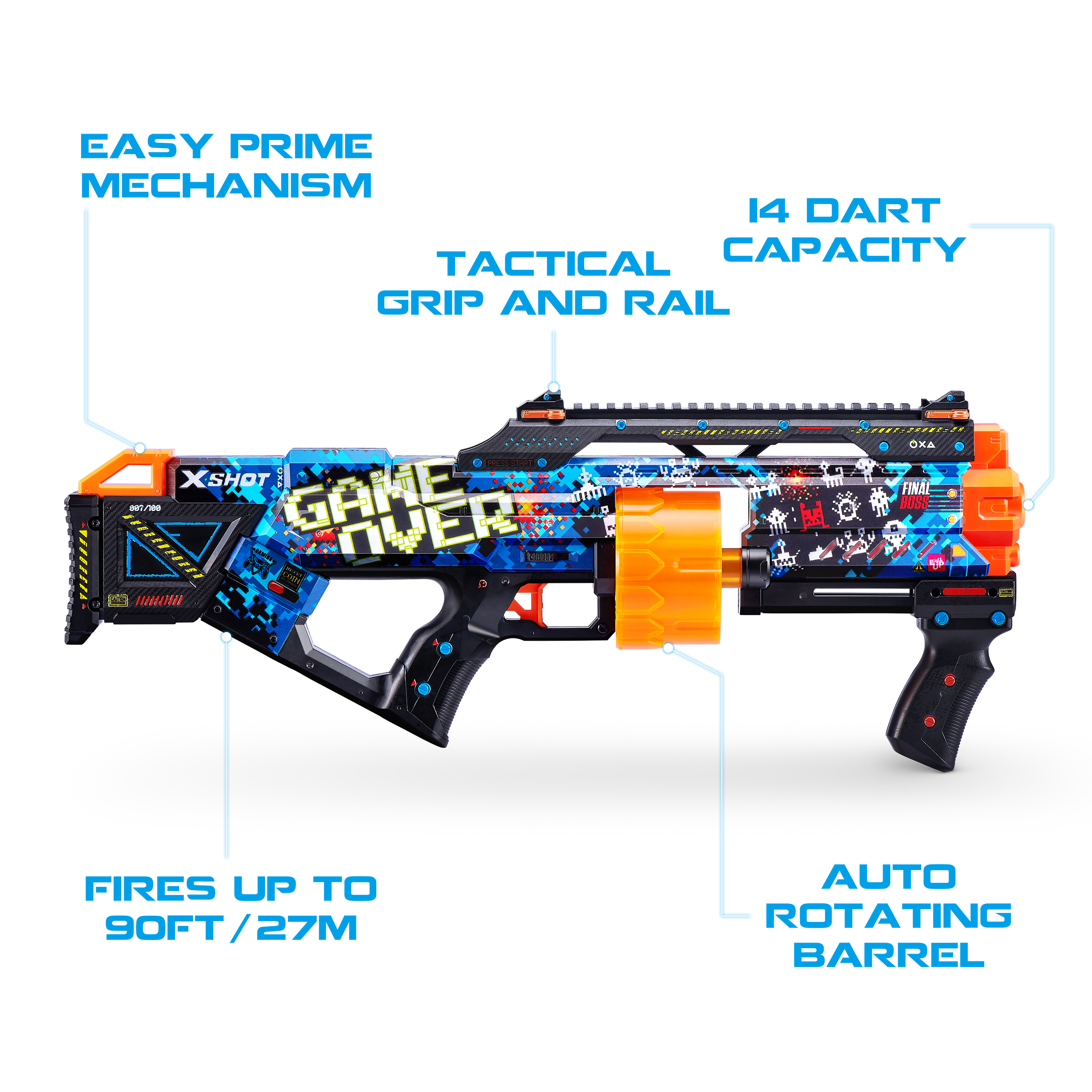 XSHOT Skins Last Stand Beast Out, Foam Blaster Toy Gun for Boys & Girls, Ages 8+