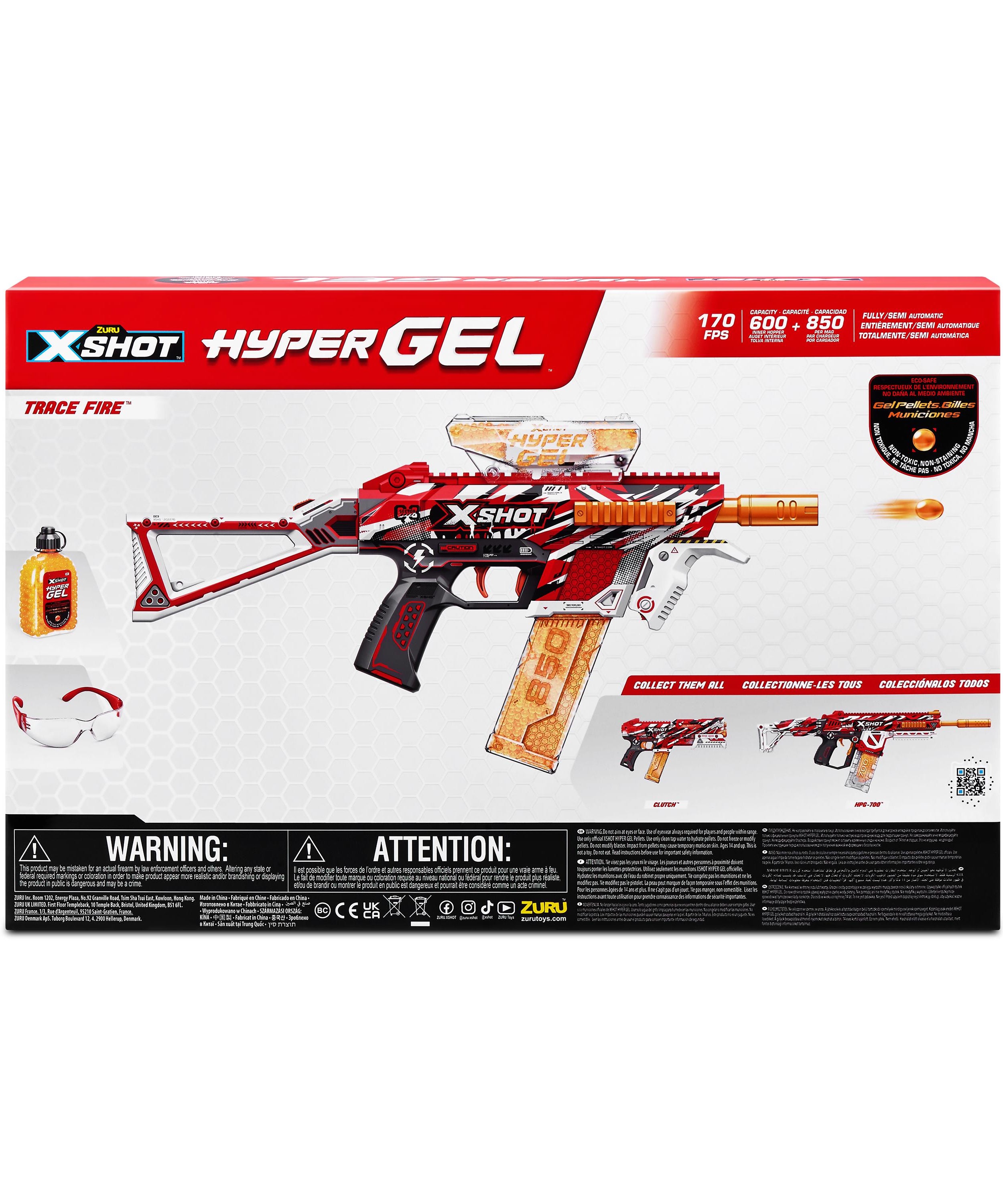 X Shot Hyper Gel Medium Blaster with 10000 Gellets, Shooting Toy for Boys, Age 14+