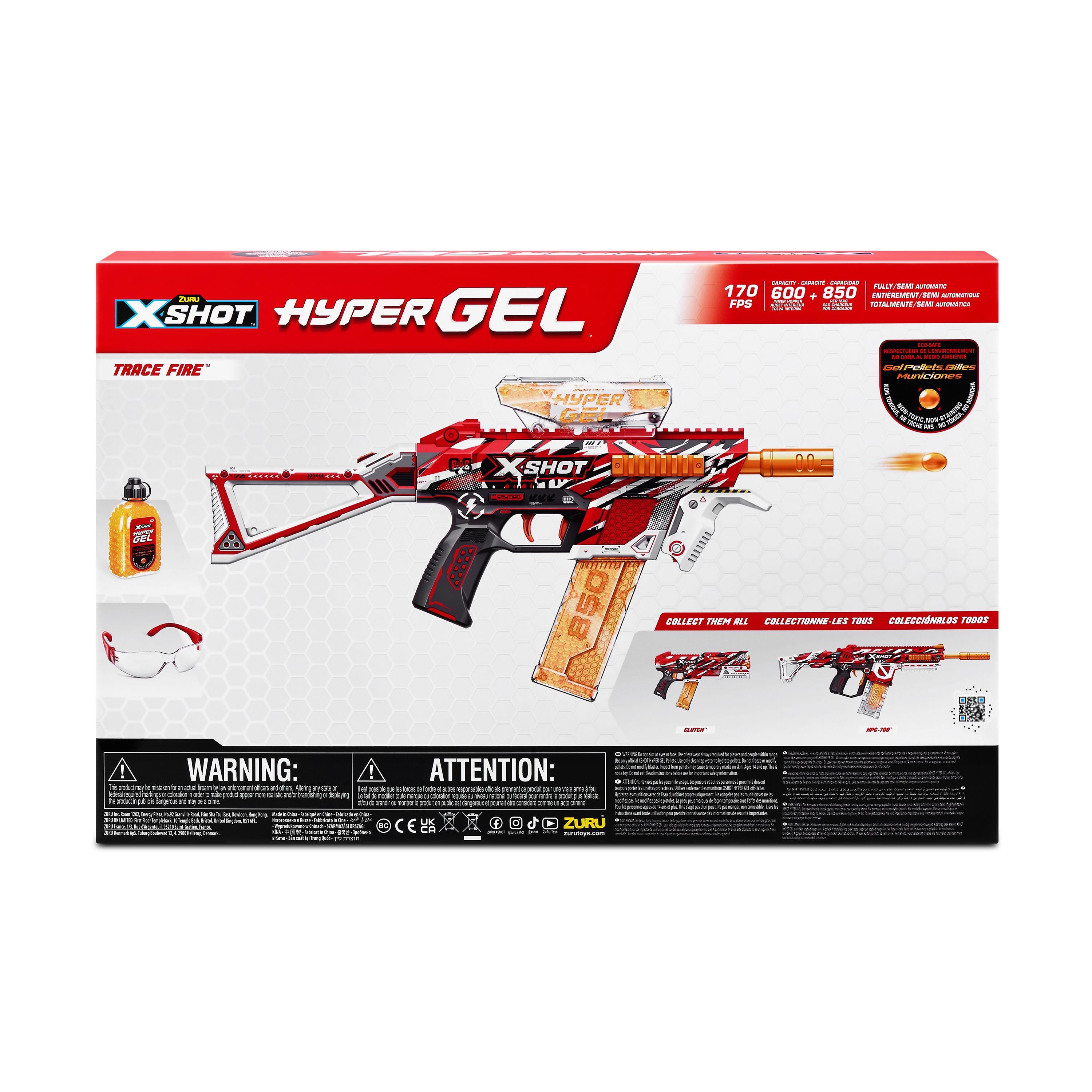 X Shot Hyper Gel Medium Blaster with 10000 Gellets, Shooting Toy for Boys, Age 14+