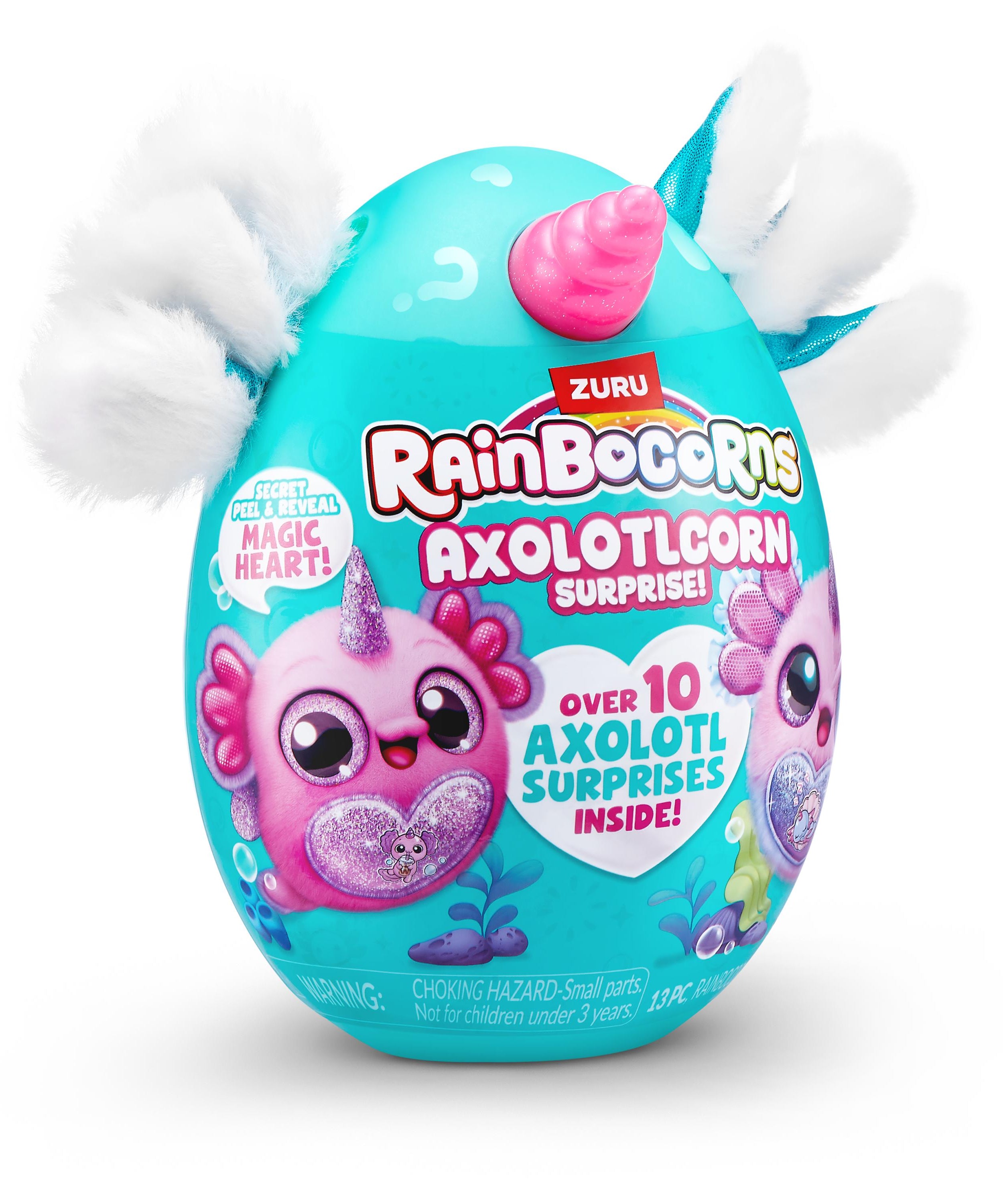 Rainbocorns Axolotlcorn Surprise Plush, Collectible Toy for Girls, Age 3+
