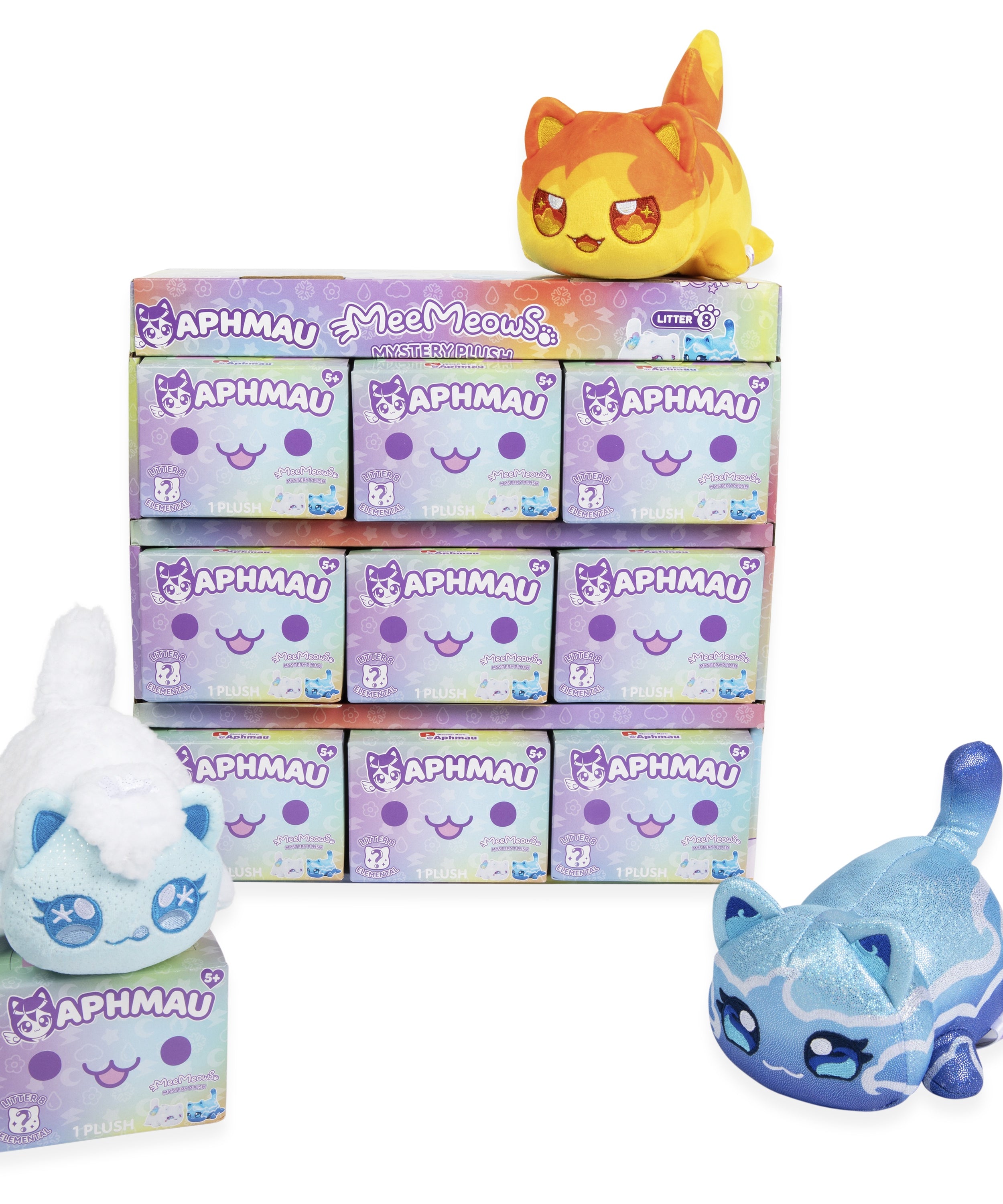 Aphmau Mystery MeeMeow Plush Elemental, Collectible Toy for Kids, Age 5+