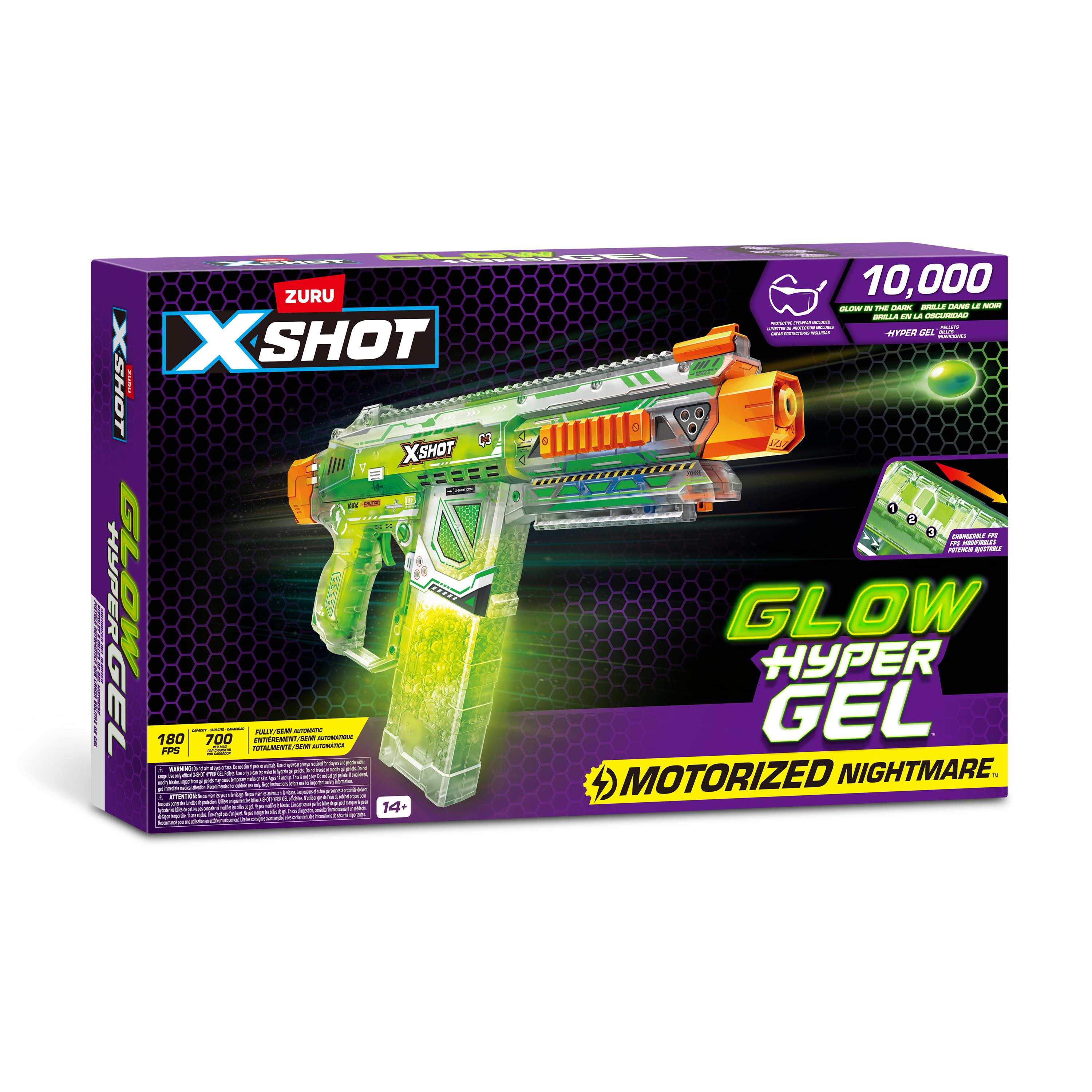 X Shot Hyper Gel Glow In The Dark Large Blaster, Toy Gun for Boys, Age 14+
