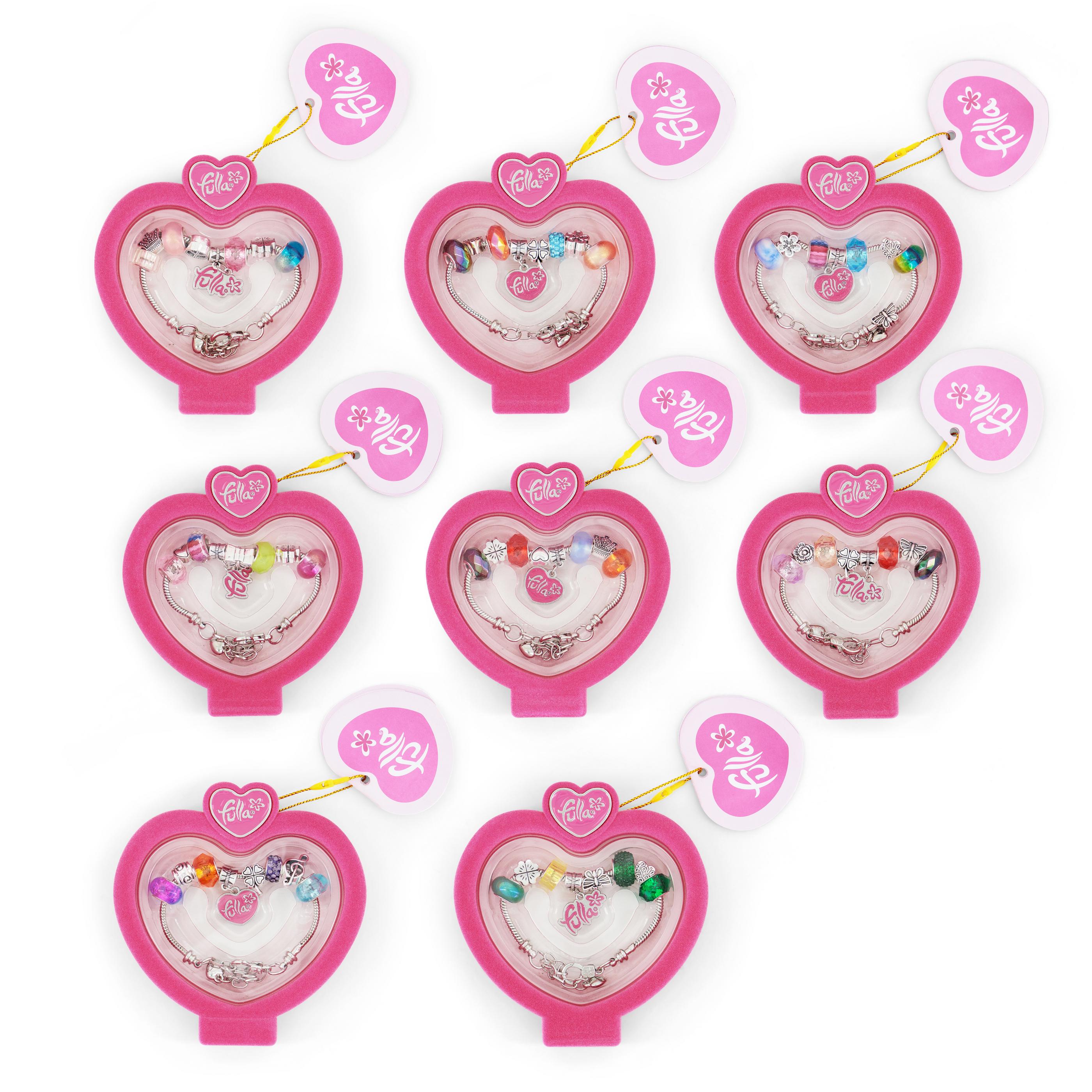 Fulla Bracelet Charm & Cheer Set for Girls Ages 3+, Pack of 8 Colorful Fashion Bracelets with Trendy Designs, Soft & Durable Accessories for Kids, Perfect Birthday Gift & Dress-Up Play