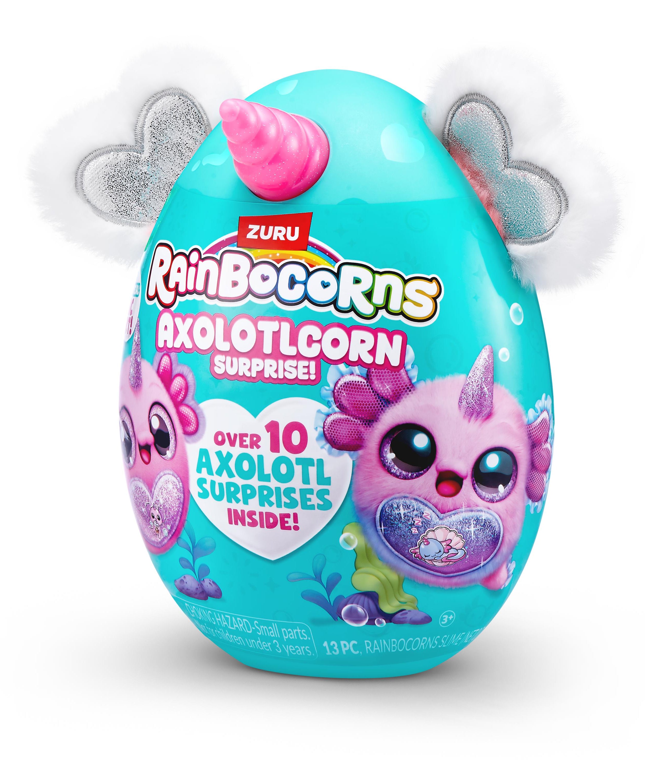 Rainbocorns Axolotlcorn Surprise Plush, Collectible Toy for Girls, Age 3+