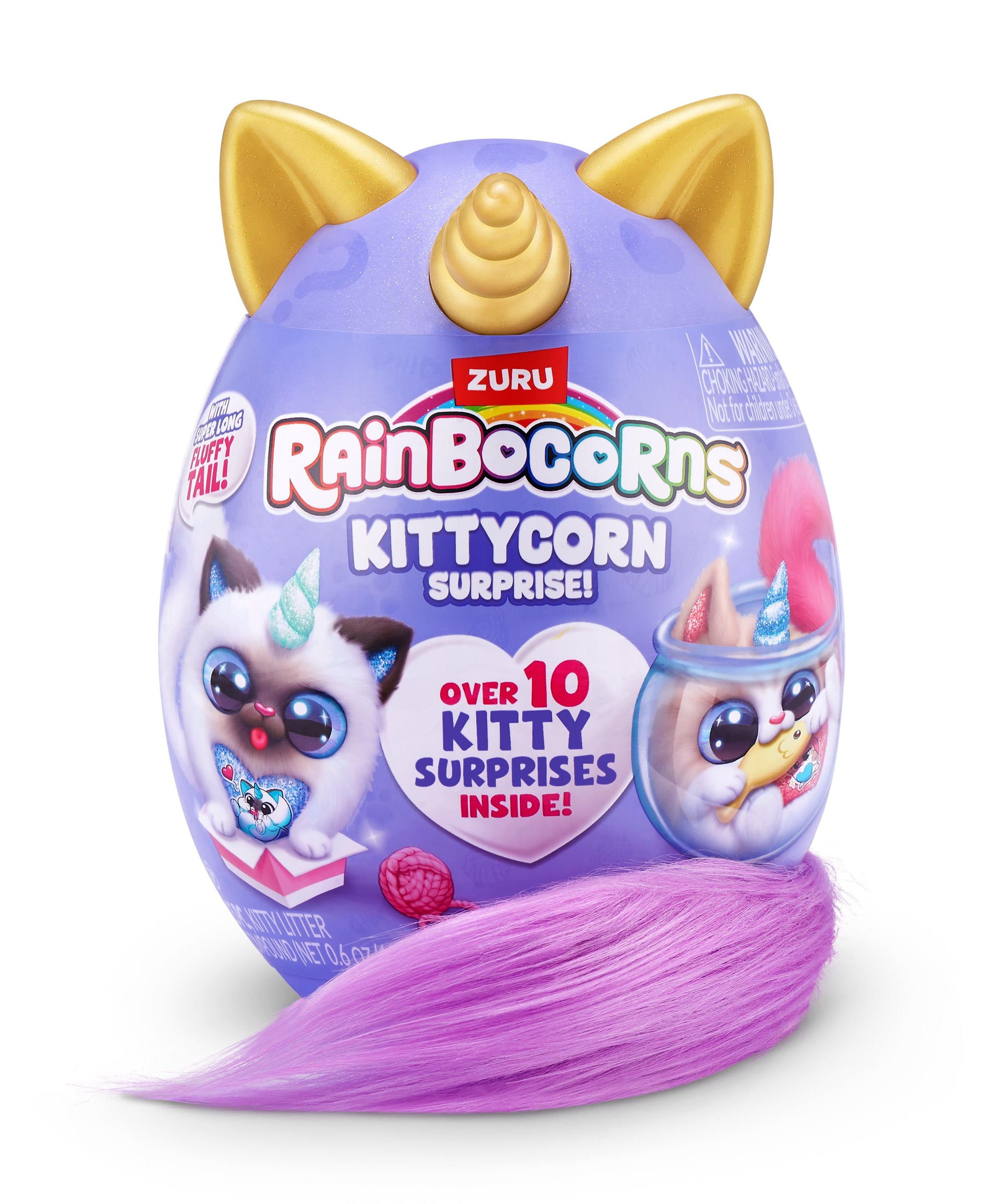 Rainbocorns Kittycorn Surprise S9 Collectible Plush Toy Set, 10+ Magical Surprises, Soft Plush Kittens with Fluffy Tails, Interactive Play for Girls Age 3+