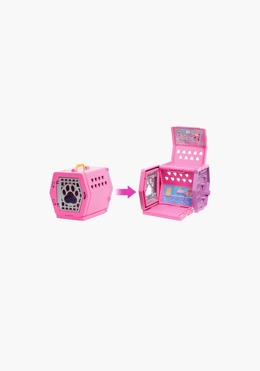 Barbie Club Chelsea Fashion Doll Playset with Puppy, Transforming Carrier, Grooming Accessories & Removable Skirt, Role-Play Toy for Kids 3+
