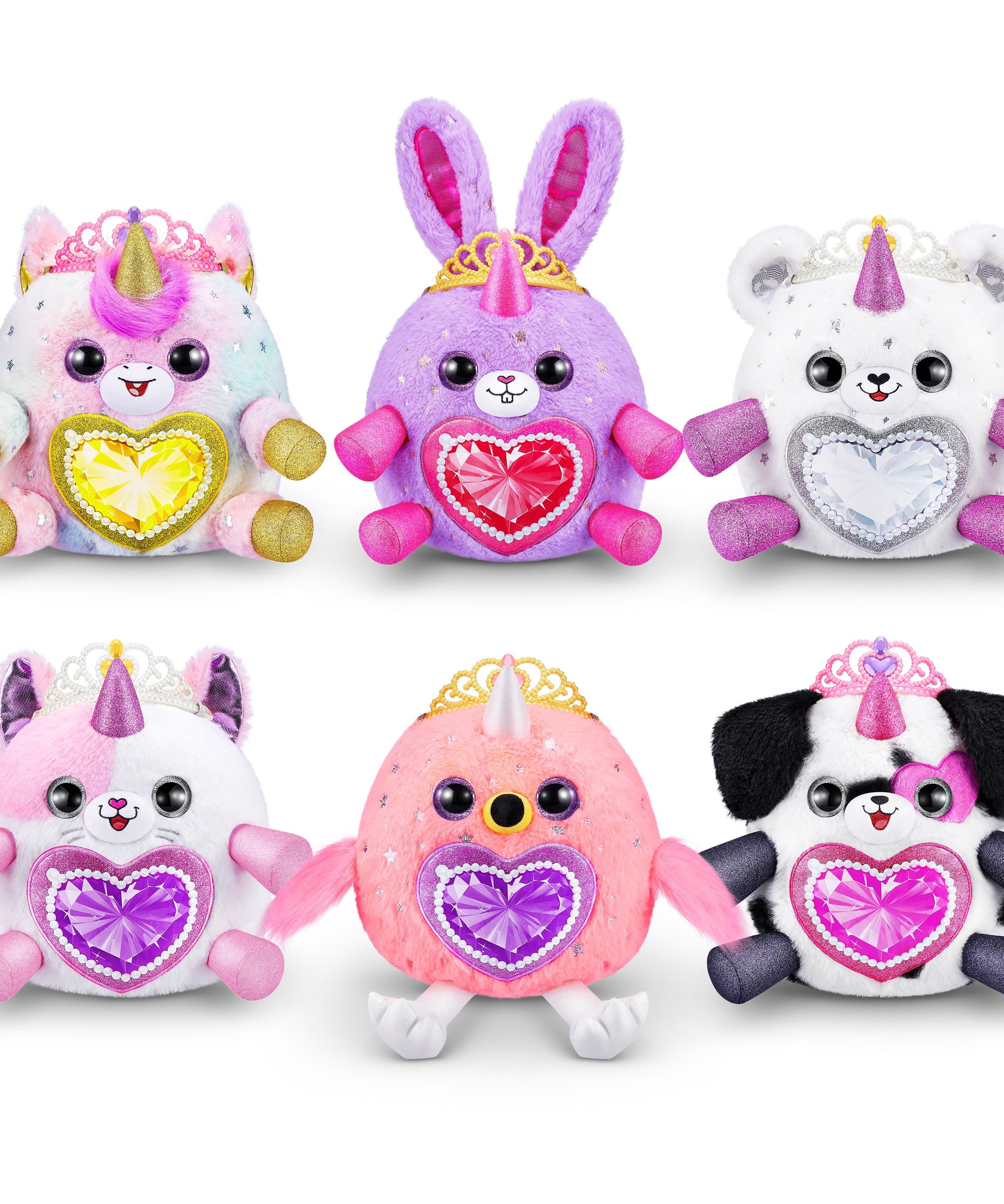 Rainbocorns Fairycorn Princess Surprise (Puppy) 11" Collectible Plush Toy with 35+ Surprises, Fairy Wings, Tiara, Wand, Boo-Boocorn, and Surprise Egg, Soft Toy for Girls Ages 3+