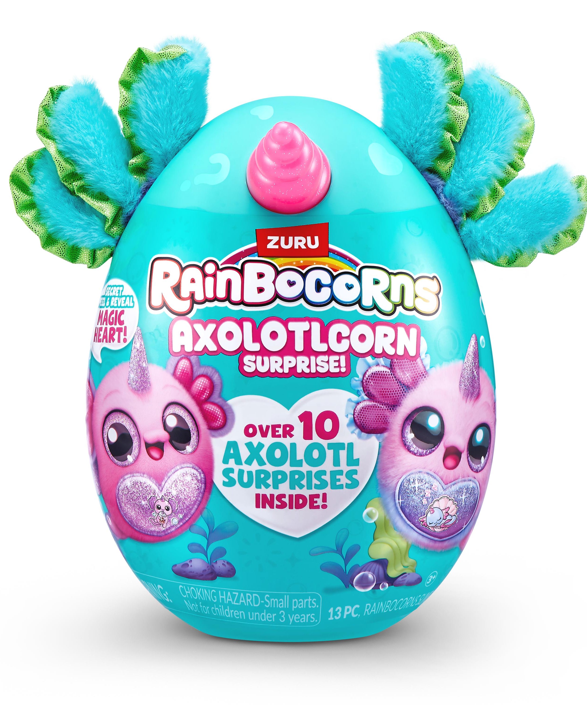 Rainbocorns Axolotlcorn Surprise Plush, Collectible Toy for Girls, Age 3+
