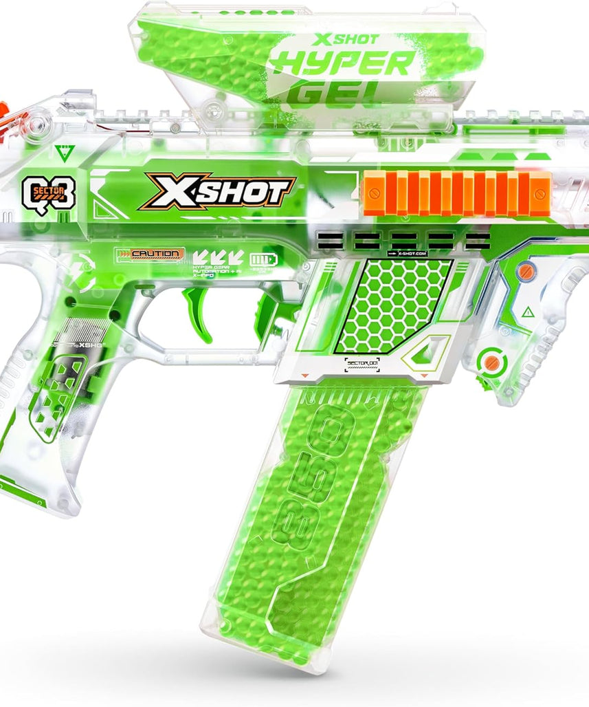 X Shot Hyper Gel Glow In The Dark Medium Blaster, Toy Gun for Boys, Age 14+